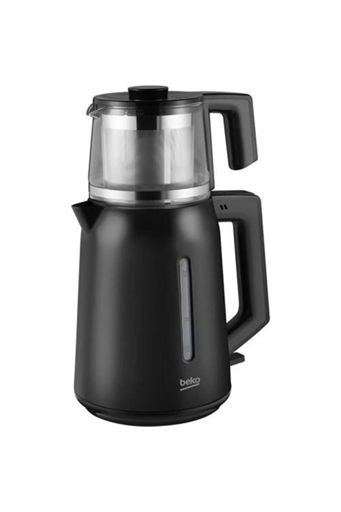 Bkk 2221 C 1650 Watt Siyah Cam Demlikli Çay Makinesi 1-2 L