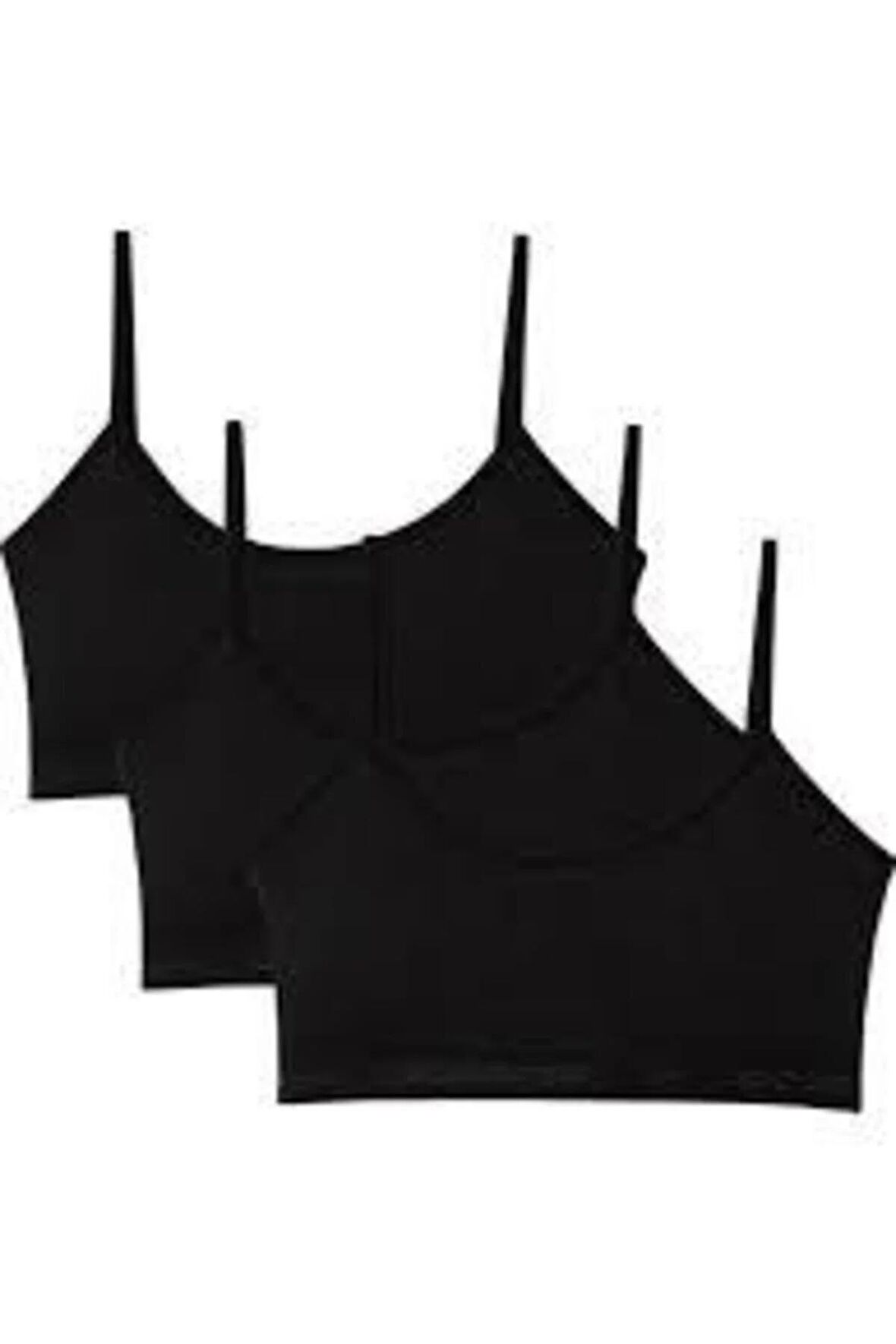 Kadın Gri Renk  Ip Askı Yarım Atlet Büstiyer  3'lü