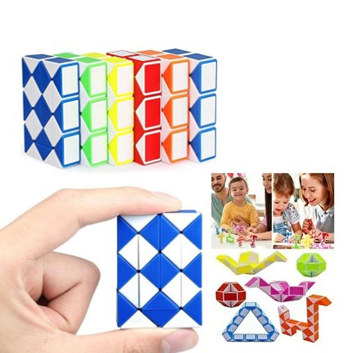 24 PARÇA MAGİC SNAKE RUBİK YILAN ZEKA KÜPÜ MİNİ BOY