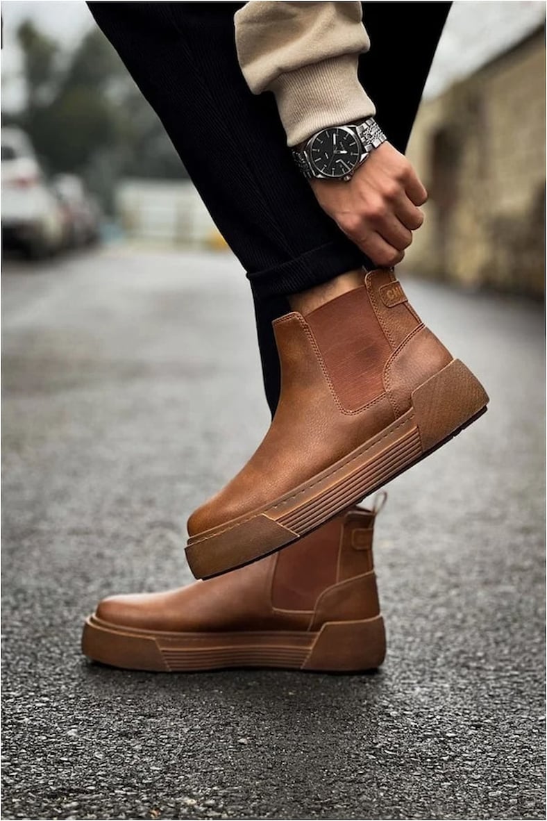 Bezos Erkek Fermuarlı Dengeli Stabil Formlu Kışlık Bot · Renk: Taba · Beden: 40 OB