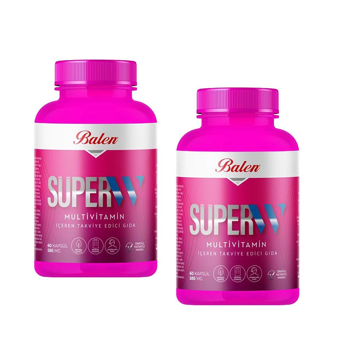 Balen Süper-W Multivitamin Kapsül 585 mg 60 kapsül x 2 Adet