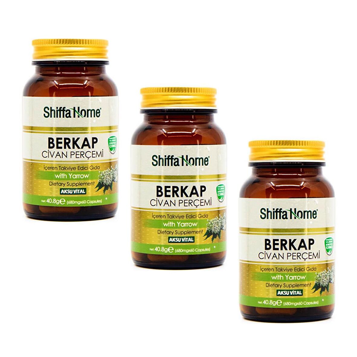 Shiffa Home (Aksuvital) Berkap Civan Perç. 680 mg 60 Kap x 3 Adet