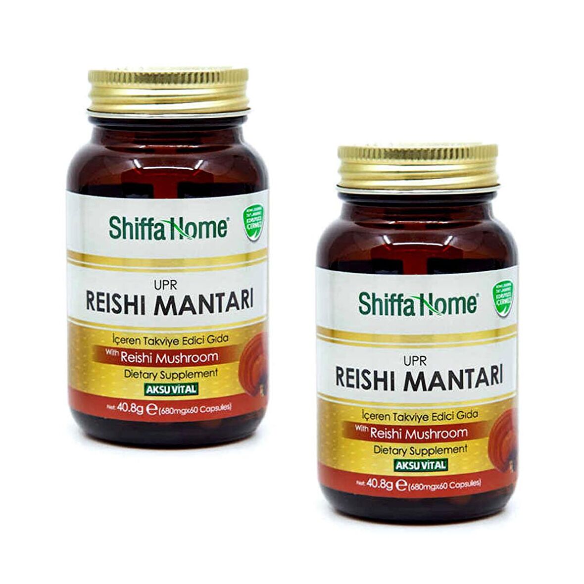 Aksuvital Shiffa Home UPR (Reishi Mantarı) 680 mg 60 Kap x 2 Adet