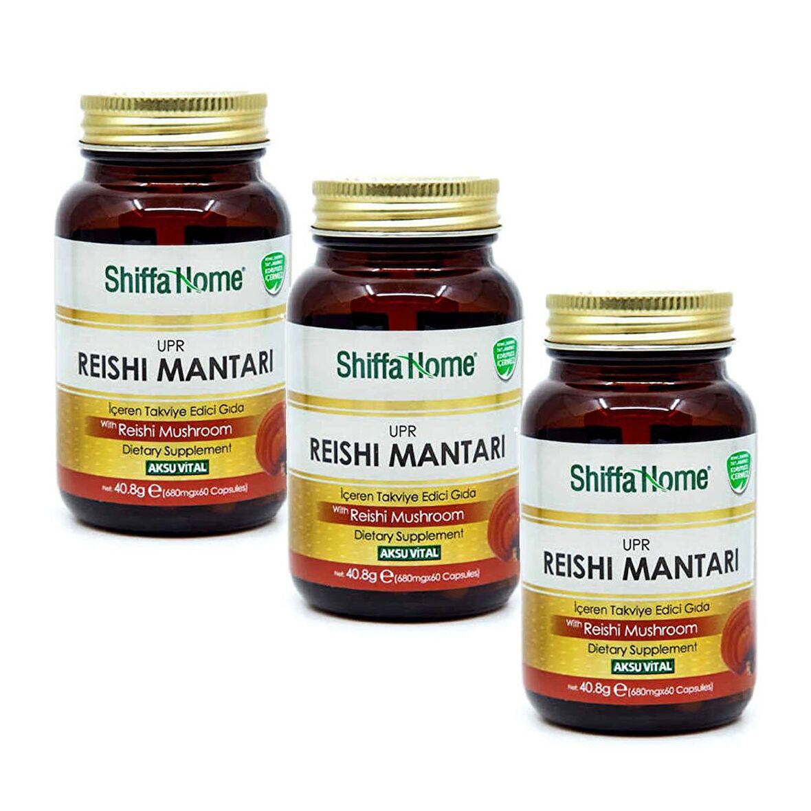 Aksuvital Shiffa Home UPR (Reishi Mantarı) 680 mg 60 Kap x 3 Adet