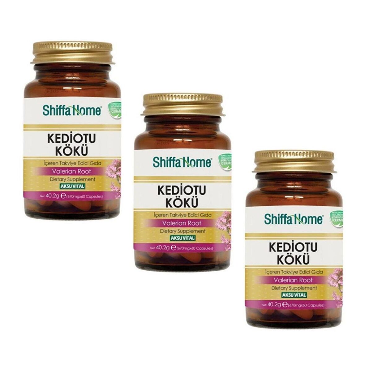 Shiffa Home (Aksuvital) Kediotu Kökü 670 mg 60 Kapsül x 3 Adet