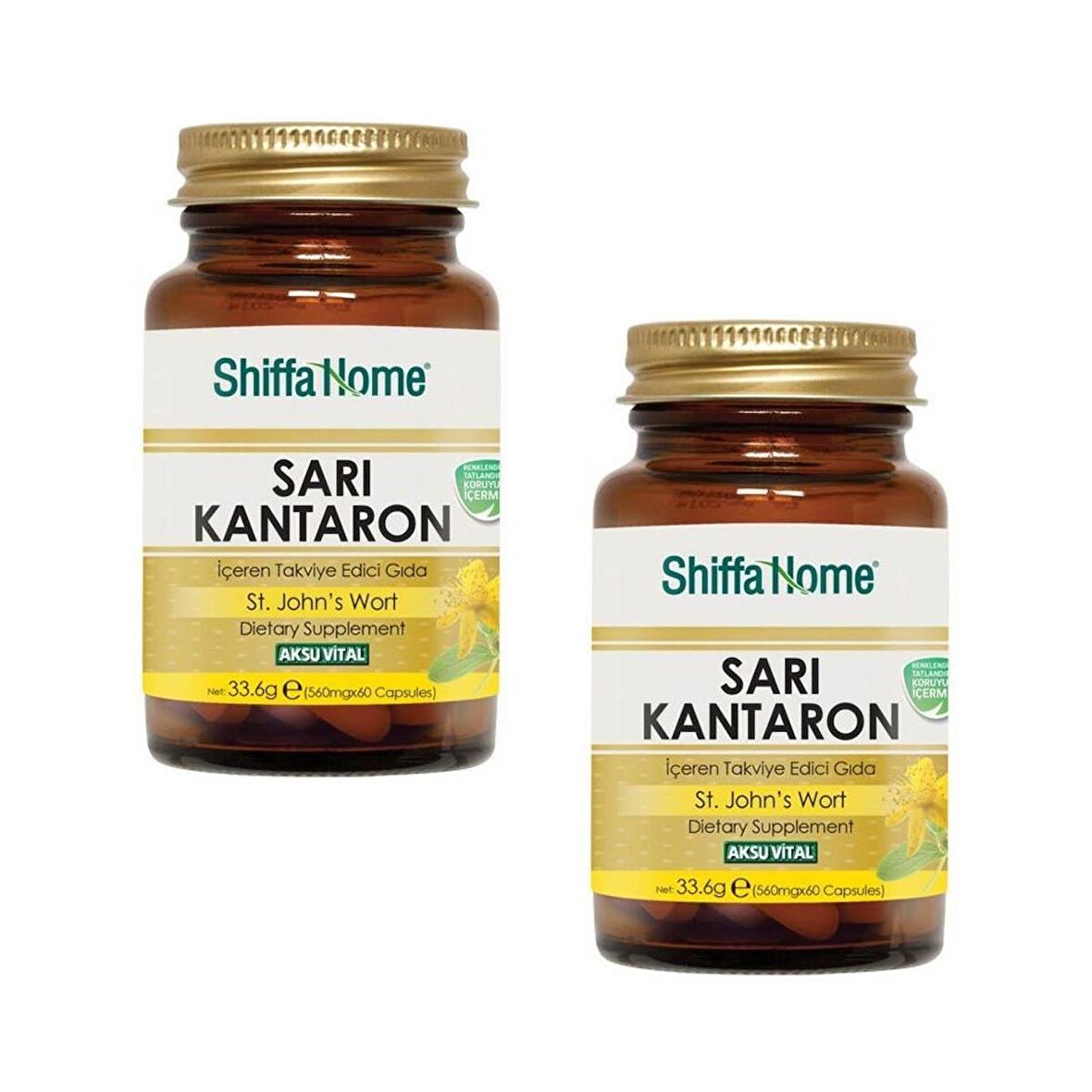 Shiffa Home Sarı kantaron (John's Wort) 560mg 60 Kapsül x 2 Adet