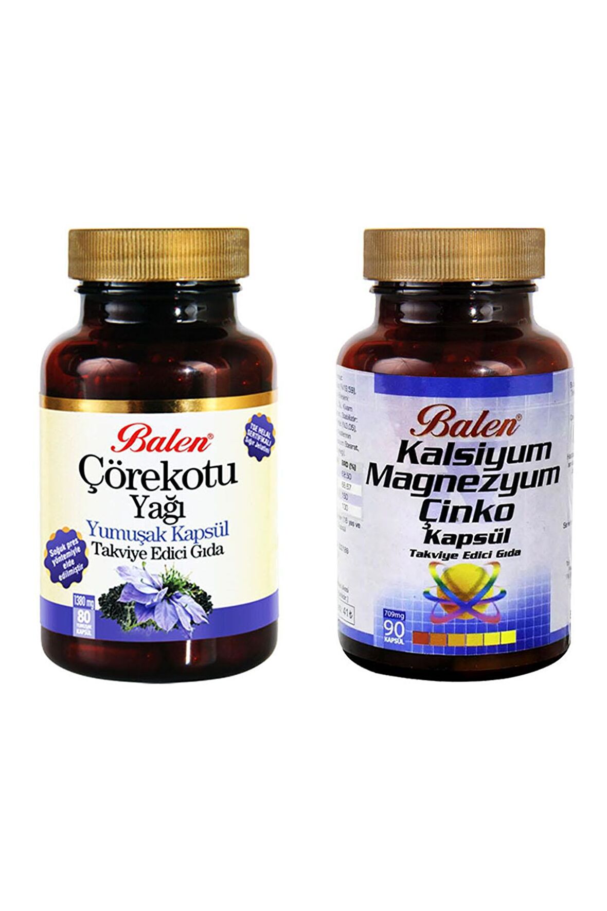 Balen 1 Adet Çörekotu Yağı,1 Adet Kalsiyum Magnezyum Çinko