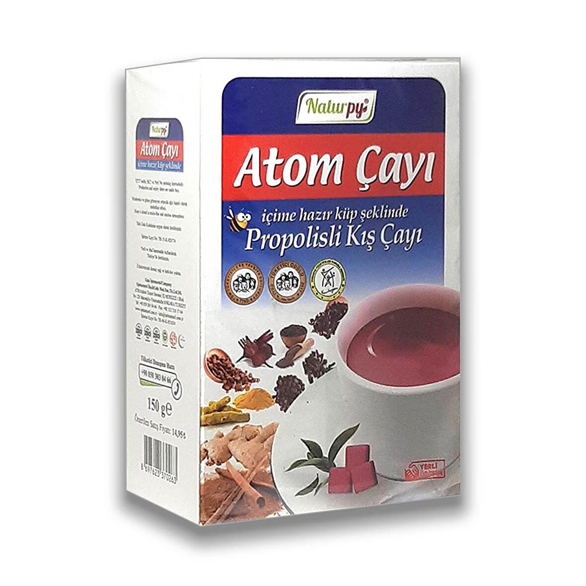 Naturpy Atom Çayı Propolisli  Doğal Lezzet 150 gr