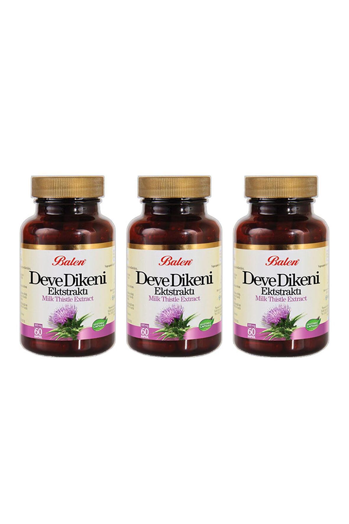 Balen Deve Dikeni Ekstraktı Kapsül 375 mg 60 Kapsül x 3 Adet
