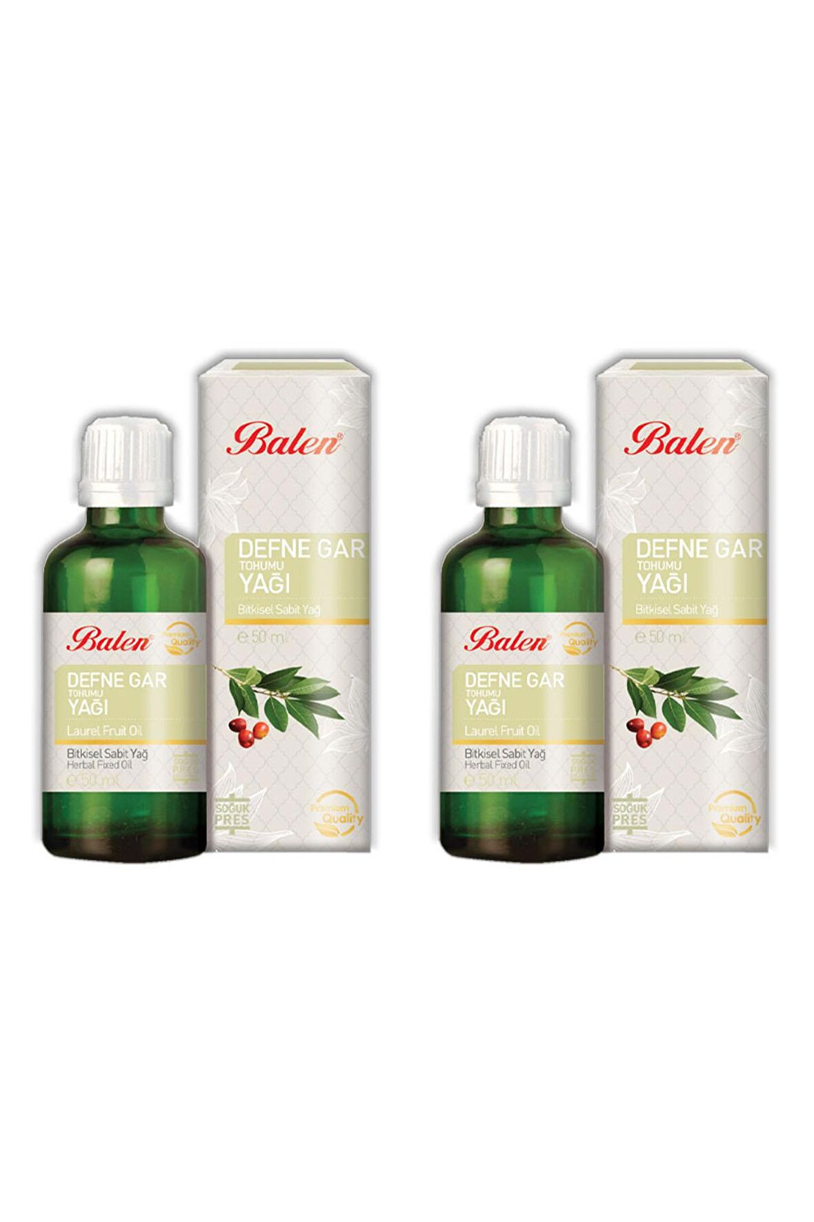 Balen Defne Gar Tohumu Yağı Soğuk Pres 50 ml 2 Adet