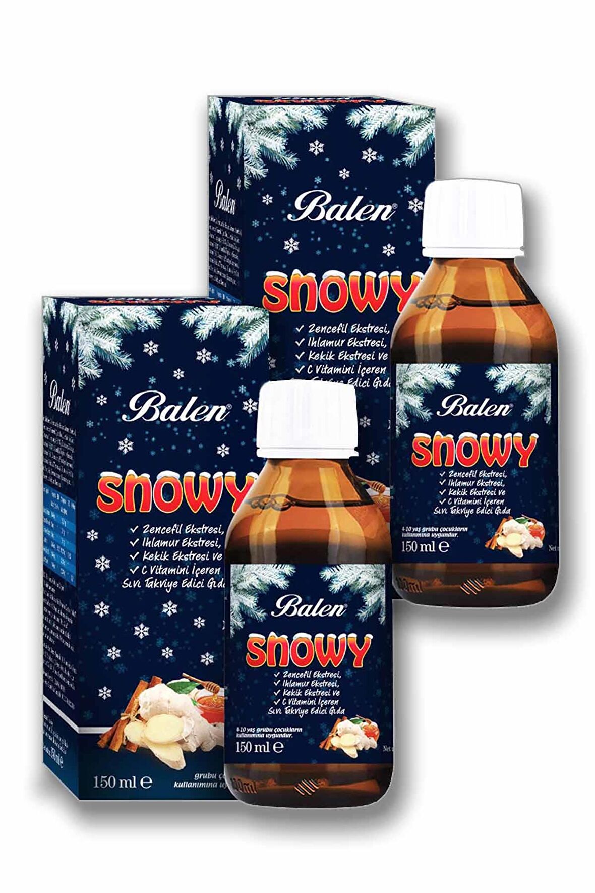 Balen Snowy Zencefil - Ihlamur Ekstresi Şurup 150 ml x 2 Adet