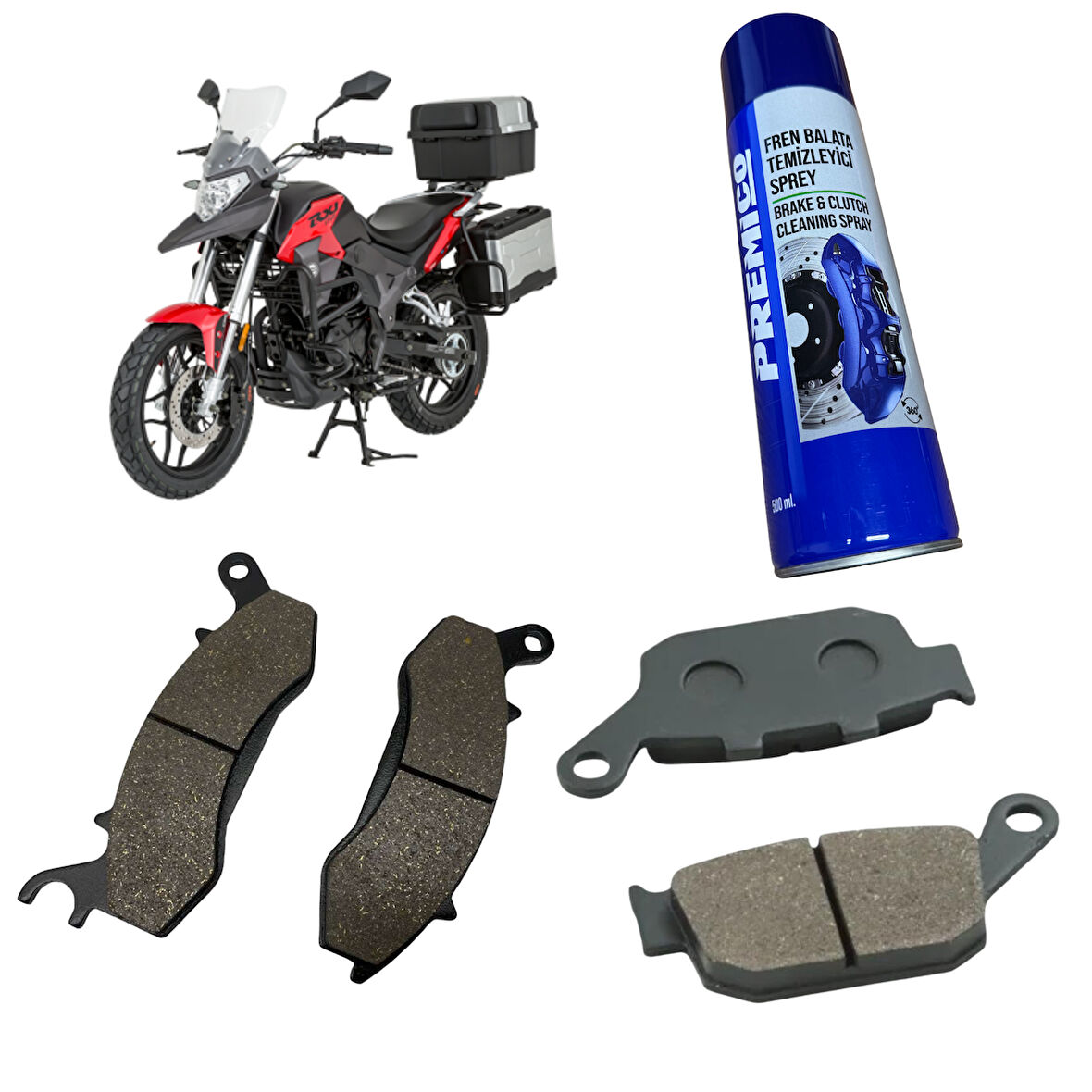 Mondial Rx1 Evo Ön Arka Fren Balatası Balata Sprey Hediye
