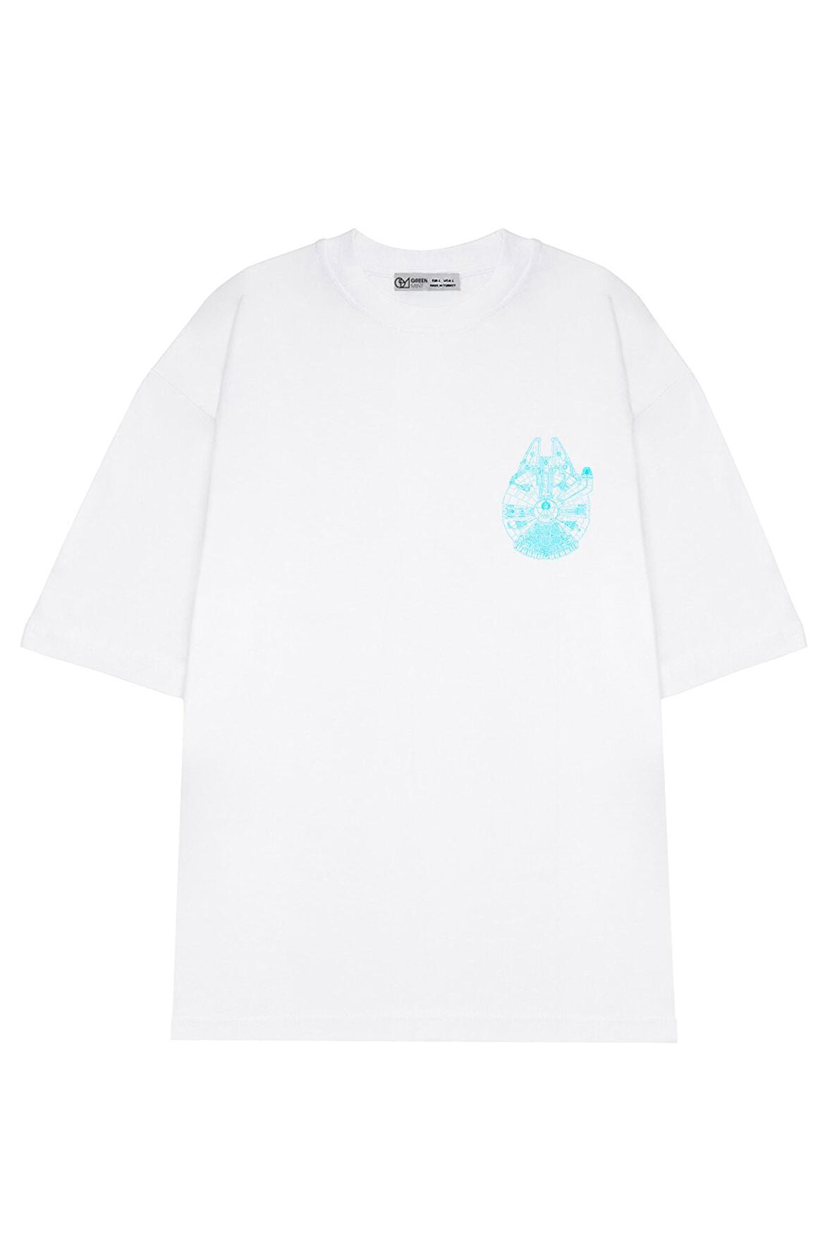 Unisex Oversize T-shirt Blue Millennium Falcon