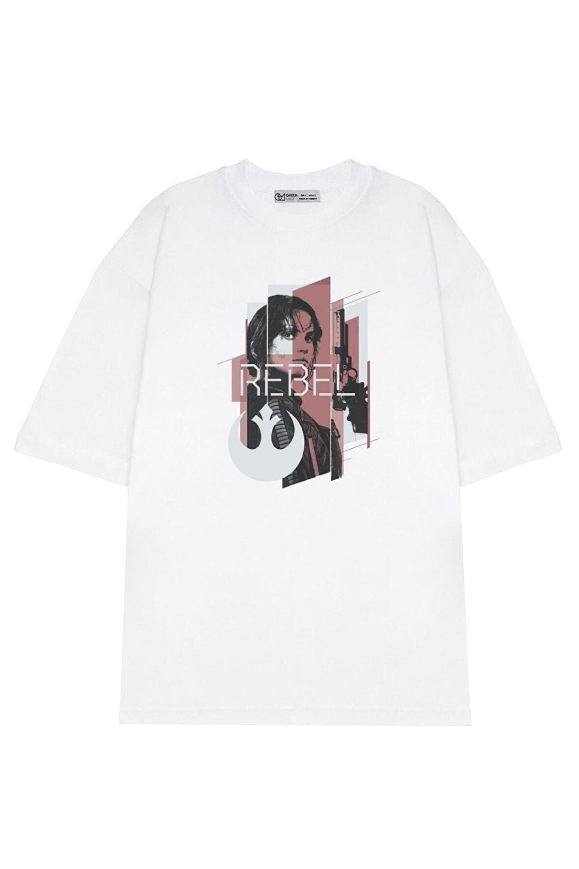 Unisex Oversize T-shirt Rebel In Red