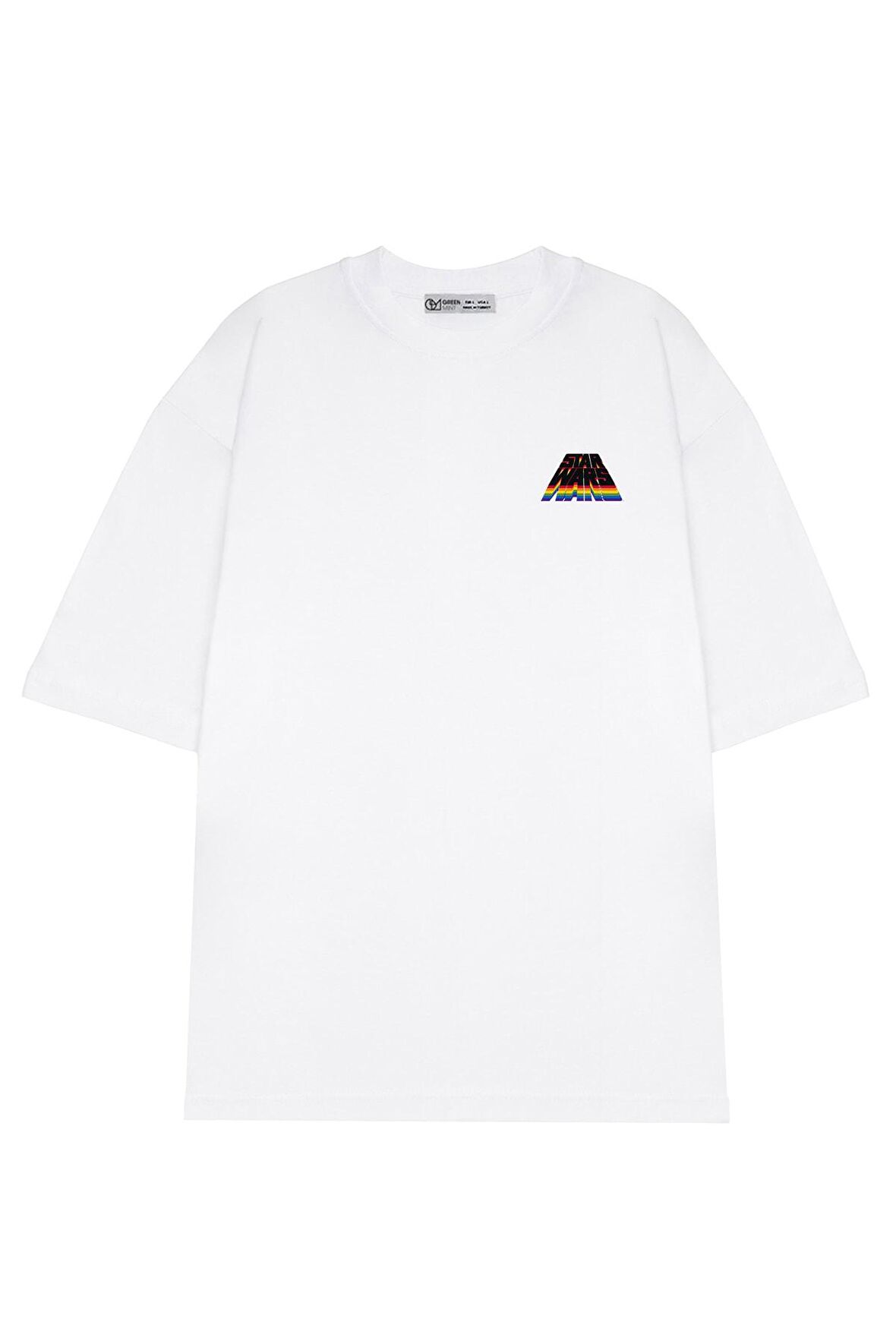 Unisex Oversize T-shirt Star Wars Stacked Rainbow Logo