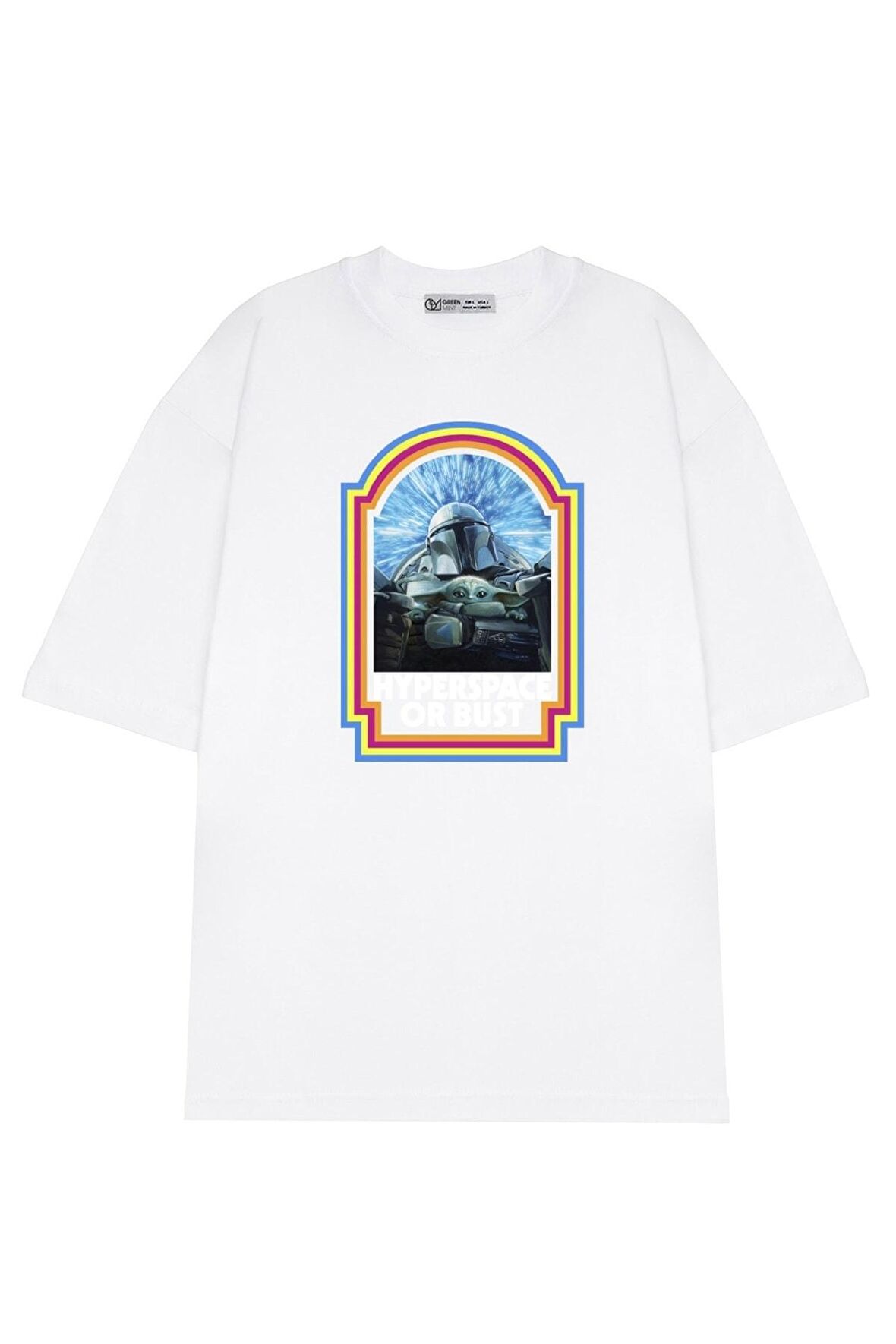 Unisex Oversize T-shirt The Mandalorian Hyperspace Or Bust