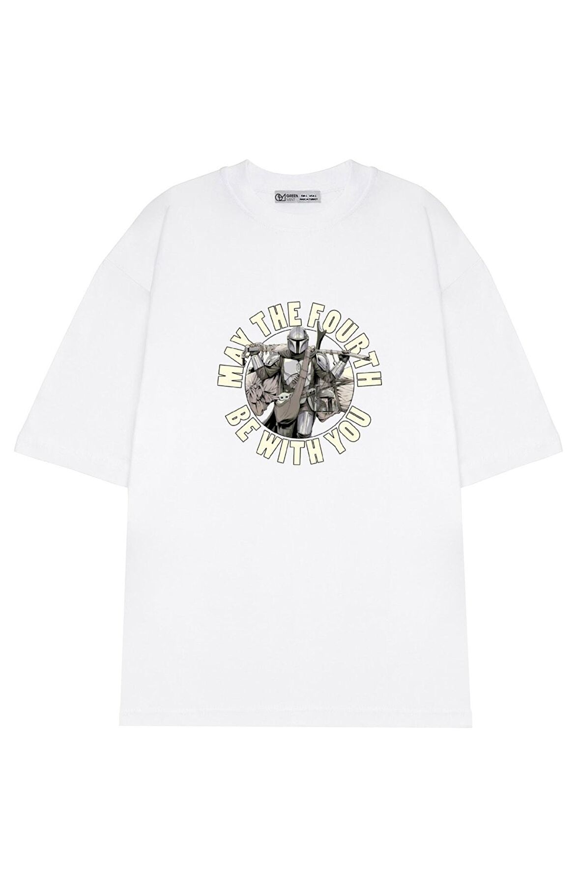 Unisex Oversize T-shirt The Mandalorian May The Fourth Comic Style