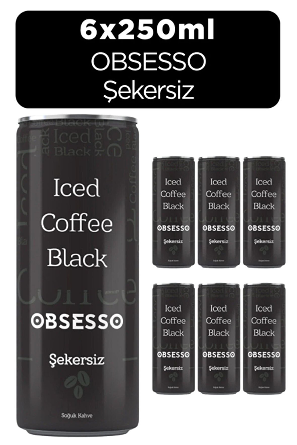 Obsesso Şekersiz Soğuk Kahve 250 Ml X 6 Adet