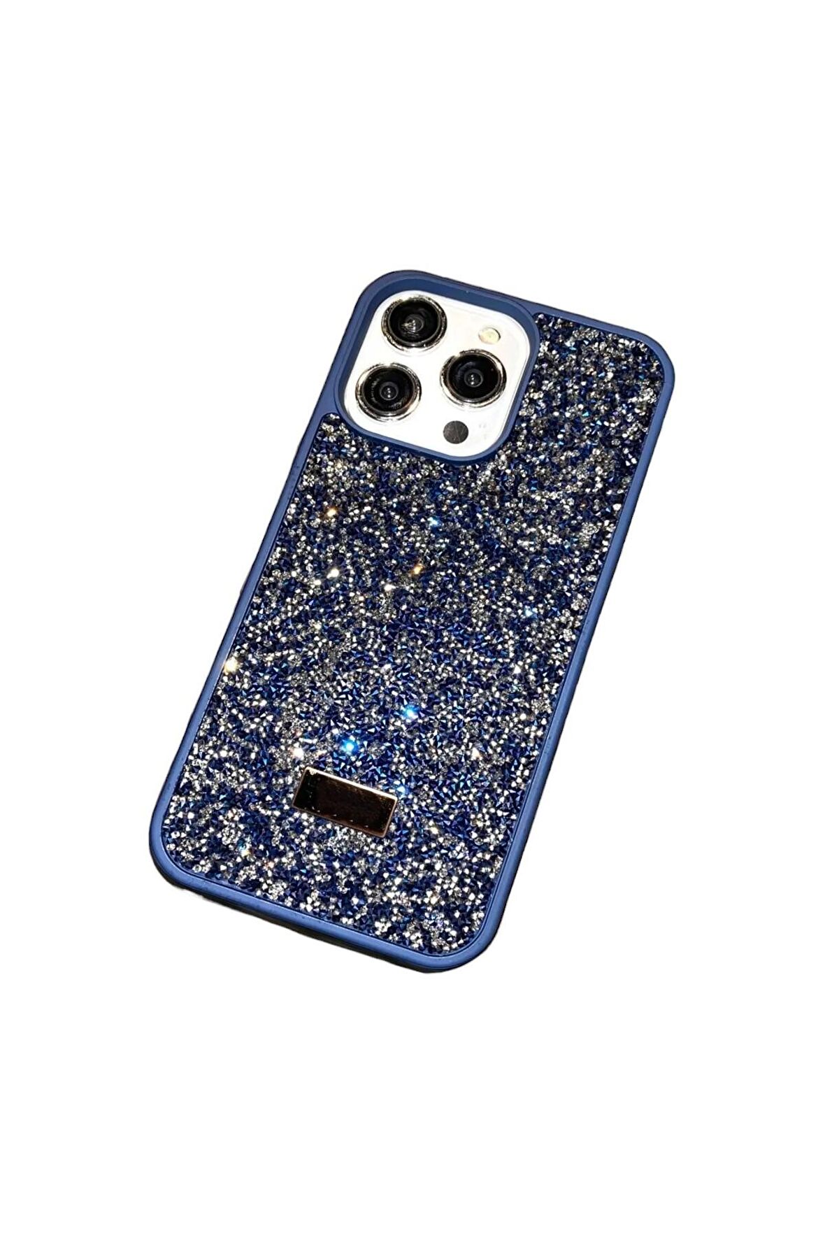 Iphone 15 Pro Max Uyumlu Parlak Taşlı Elmas Pullu Işıltılı Parıltılı Lüx Kapak Telefon Kılıfı