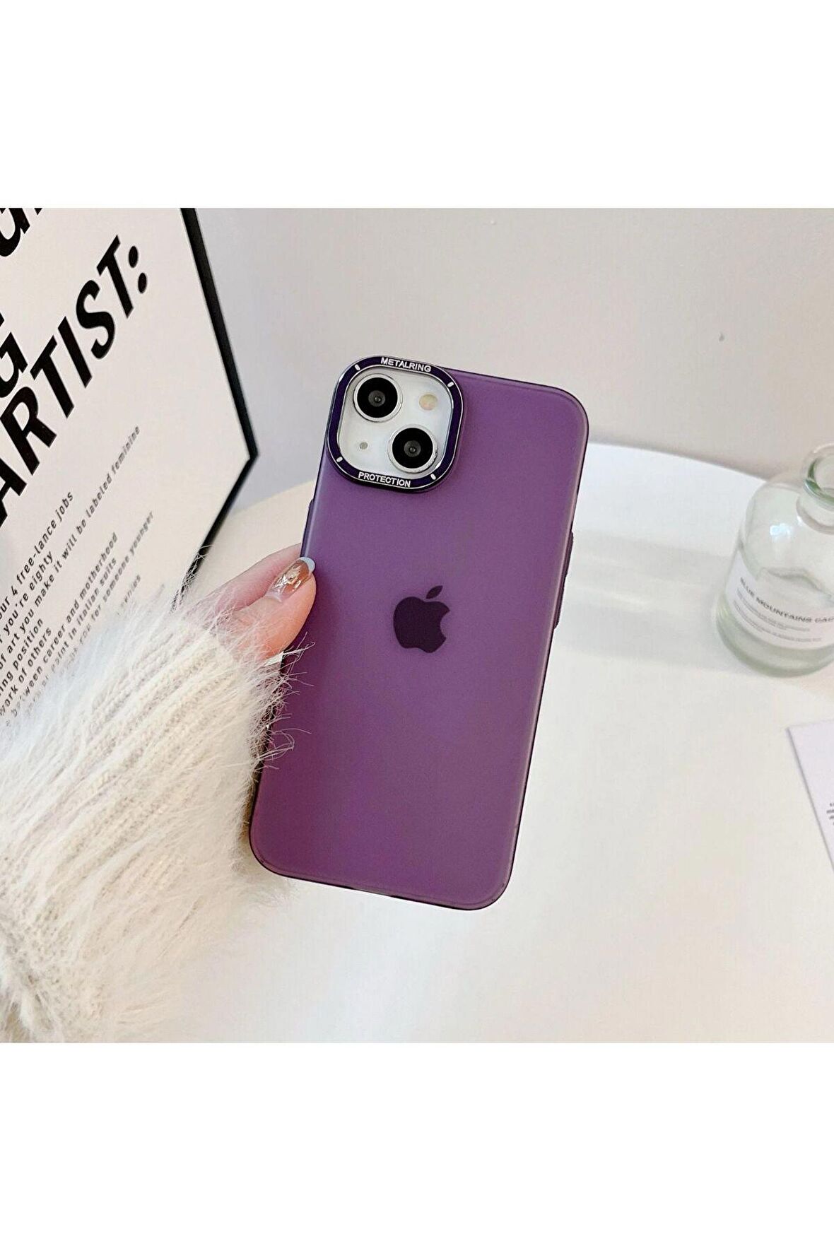 Iphone 11 Uyumlu Metal Tuşlu Sert Mika Sararmaz Telefon Kılıfı Kapak