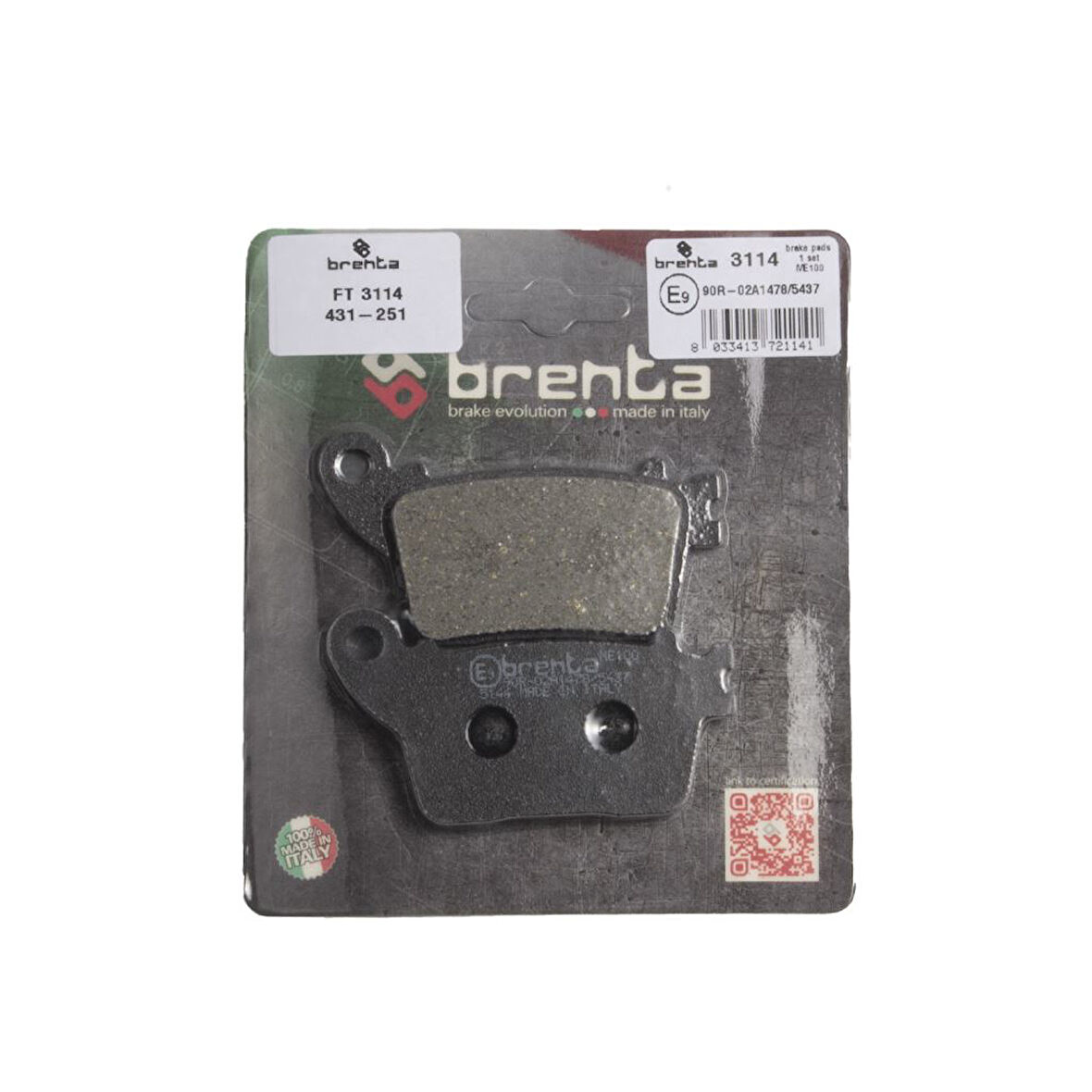 Honda CBR 1000 RR Brenta Arka Fren Balata