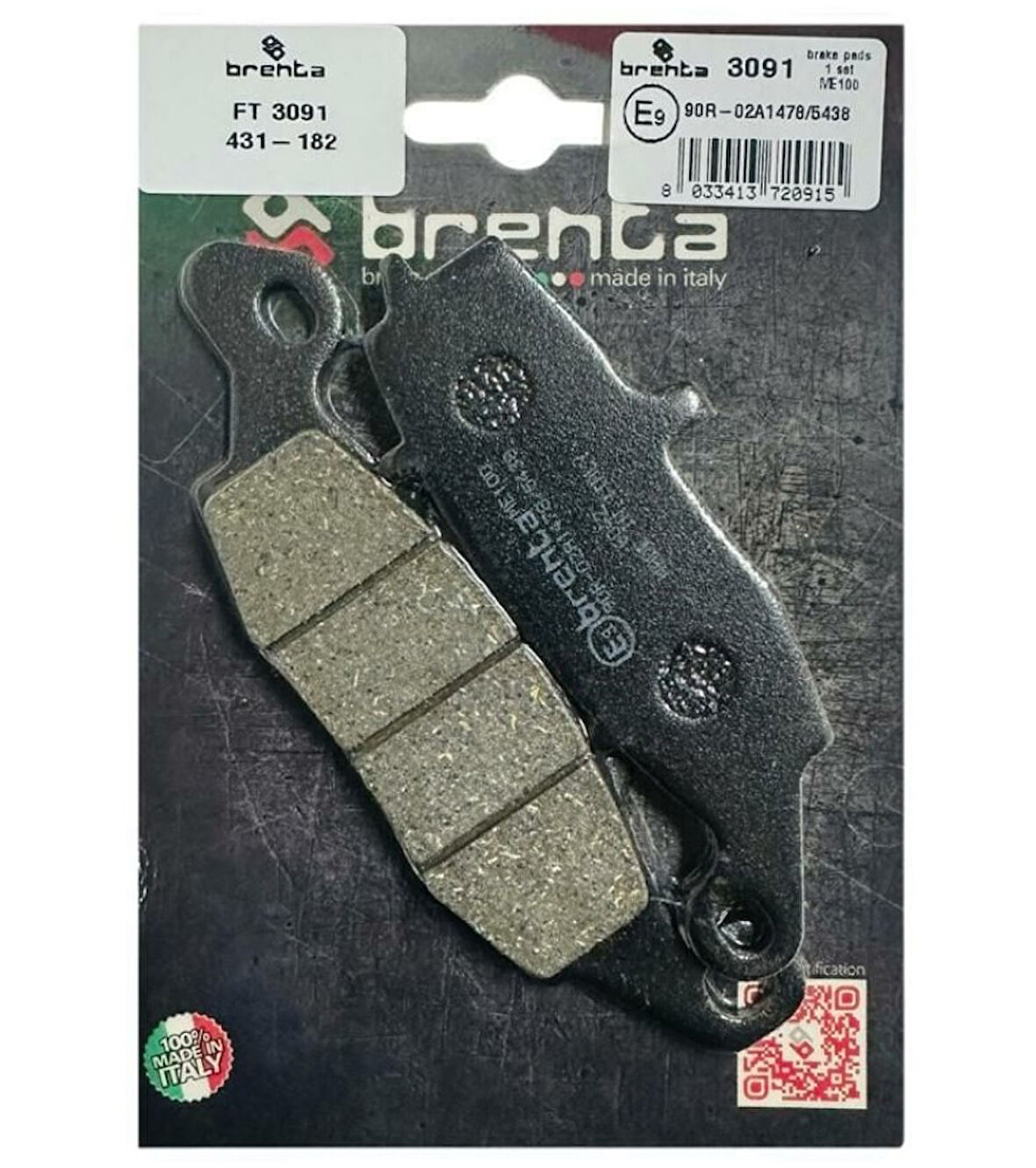 Kawasakı Z 750 S Brenta Ön Sağ Fren Balata OB 