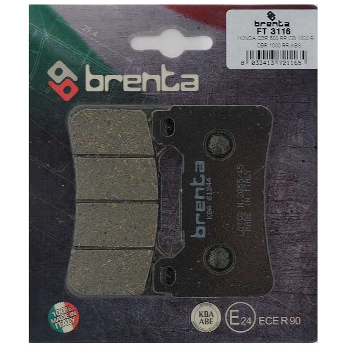 Honda VFR 800 F  Brenta Ön Fren Balata OB