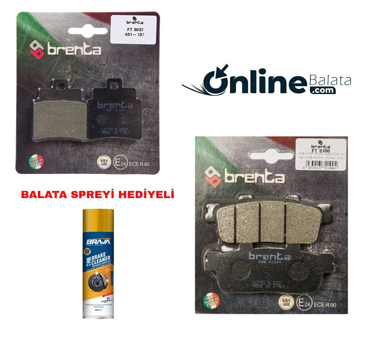 Sym Joymax 250 Brenta Fren Balata Takımı Ön Ve Arka OB4240