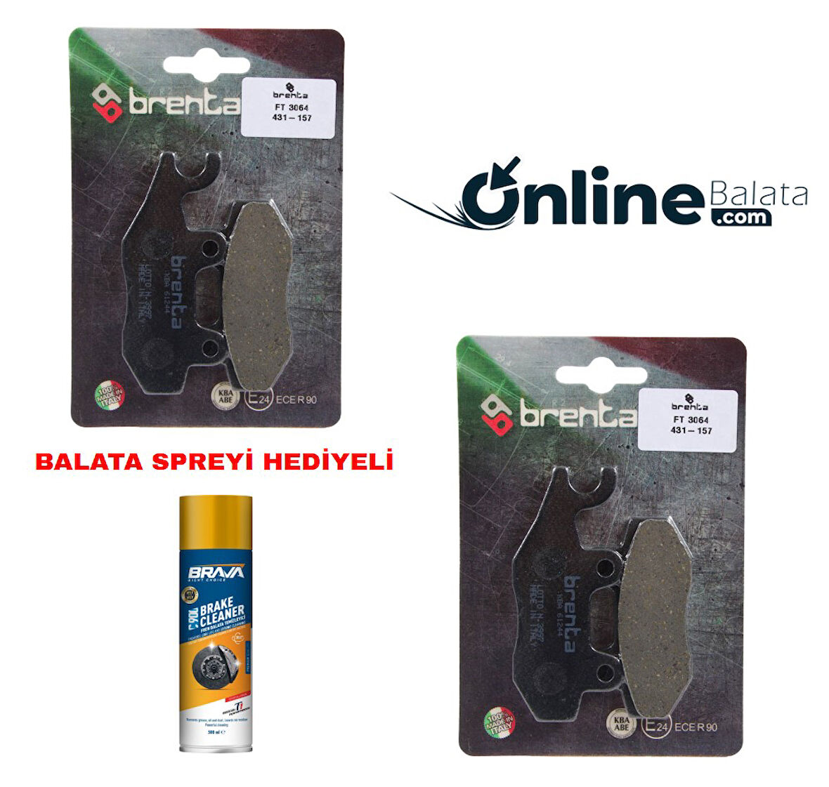 Kawasakı Ninja 300 Brenta Fren Balata Takımı Ön Ve Arka OB4242