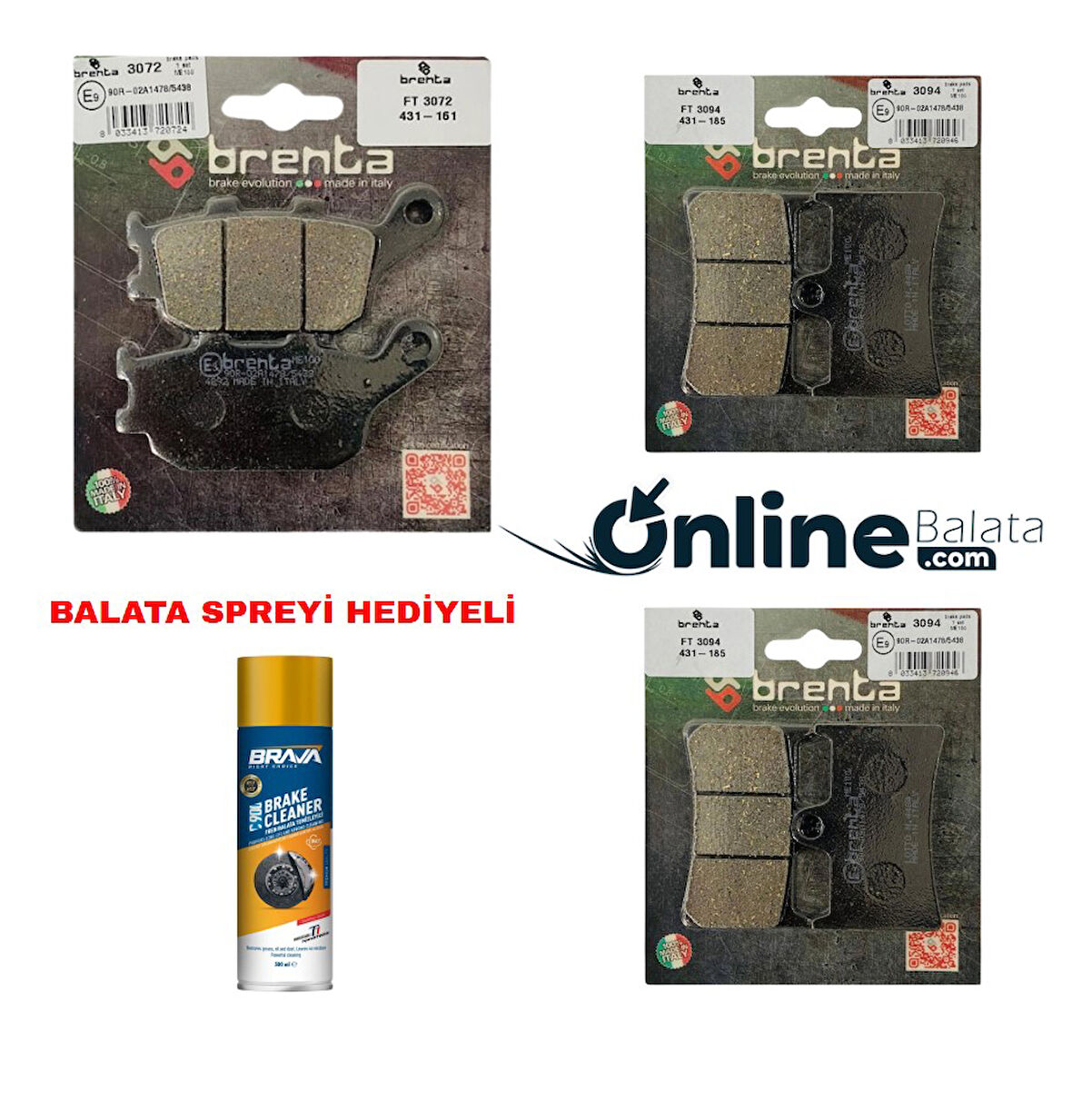 Yamaha Tracer 900 Brenta Fren Balata Takımı Ön Ve Arka Ob4250