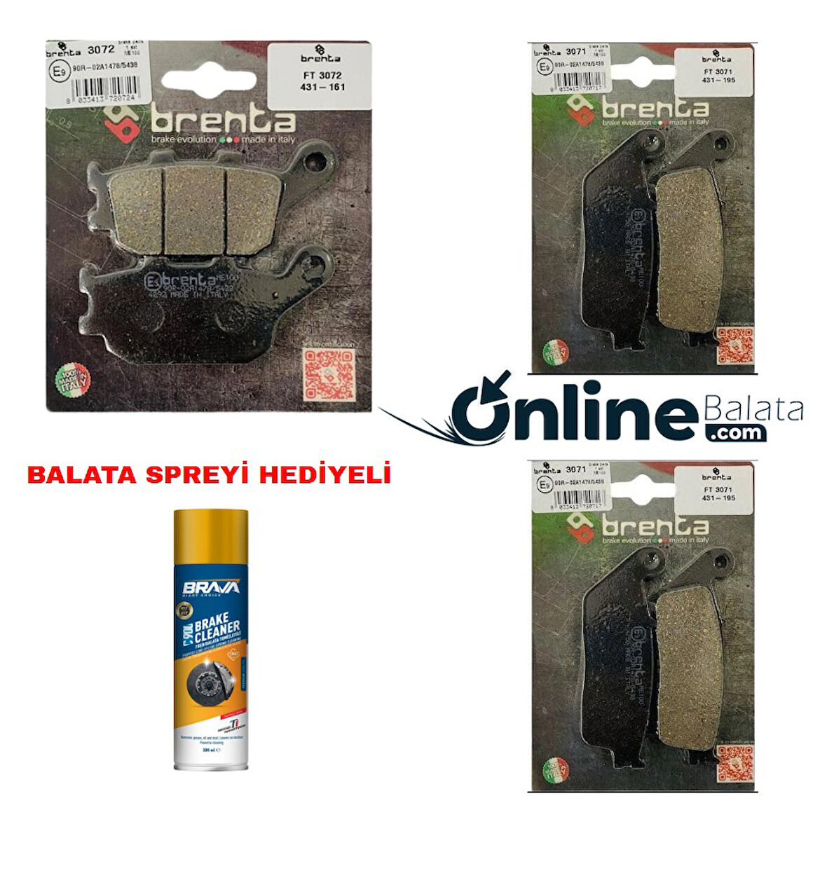 Honda Cbf 600 04-07 Brenta Fren Balata Takımı Ön Ve Arka Ob4253