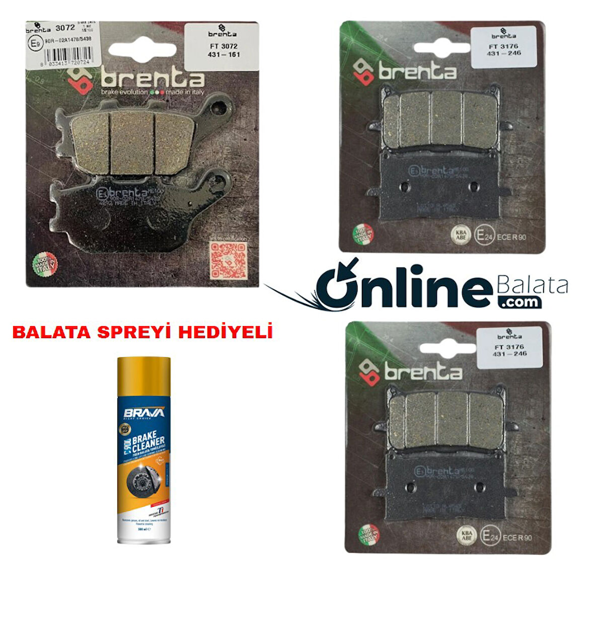 Honda Crf 1000 L Africa Twin Brenta Fren Balata Takımı Ön Ve Arka OB4259