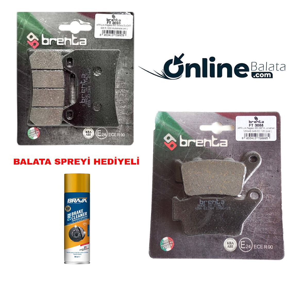 Aprilia Pegaso 650 Strada Brenta Fren Balata Takımı Ön Ve Arka OB4262