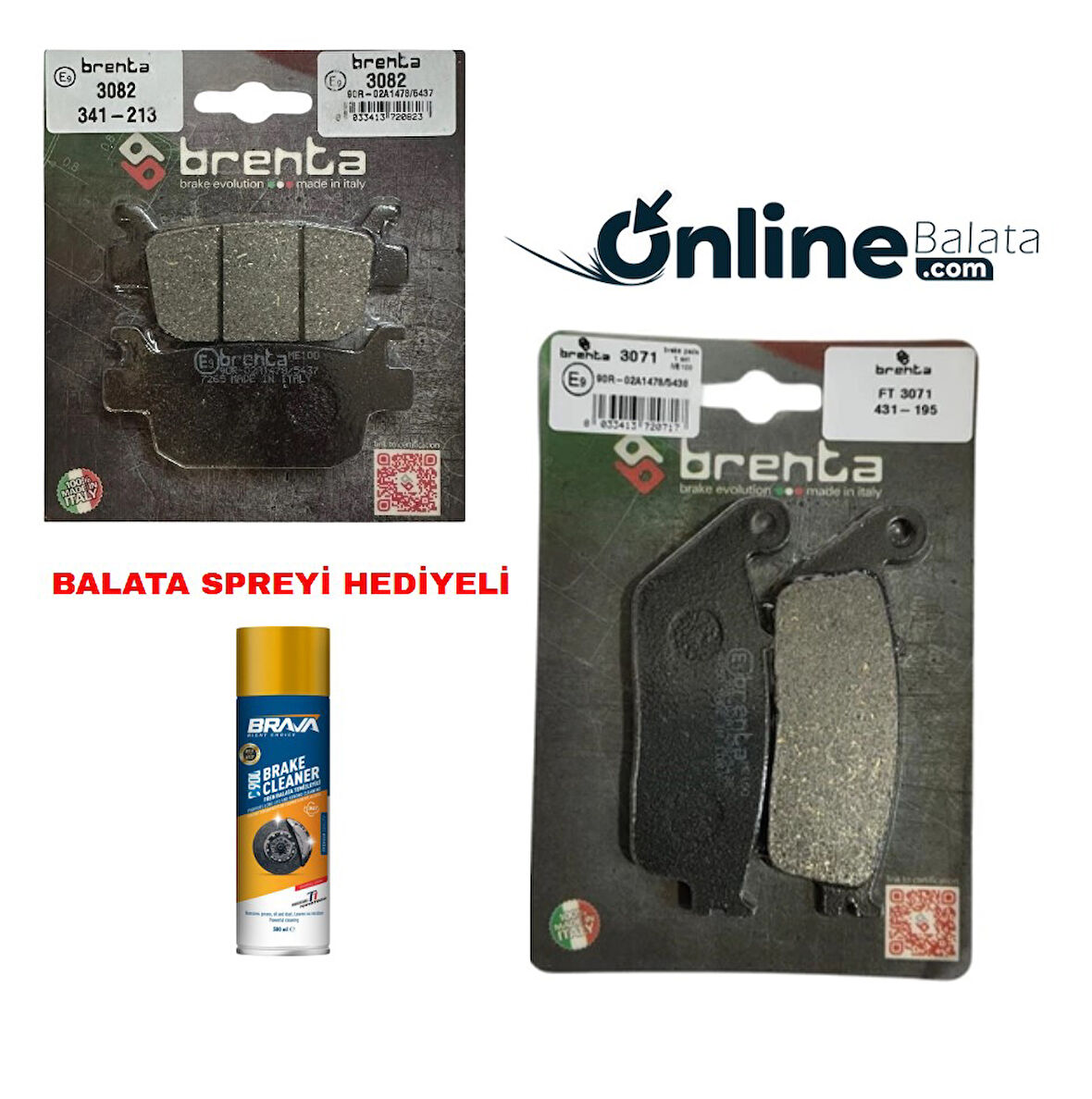 Honda Forza 250 Brenta Fren Balata Takımı Ön Ve Arka Ob4273