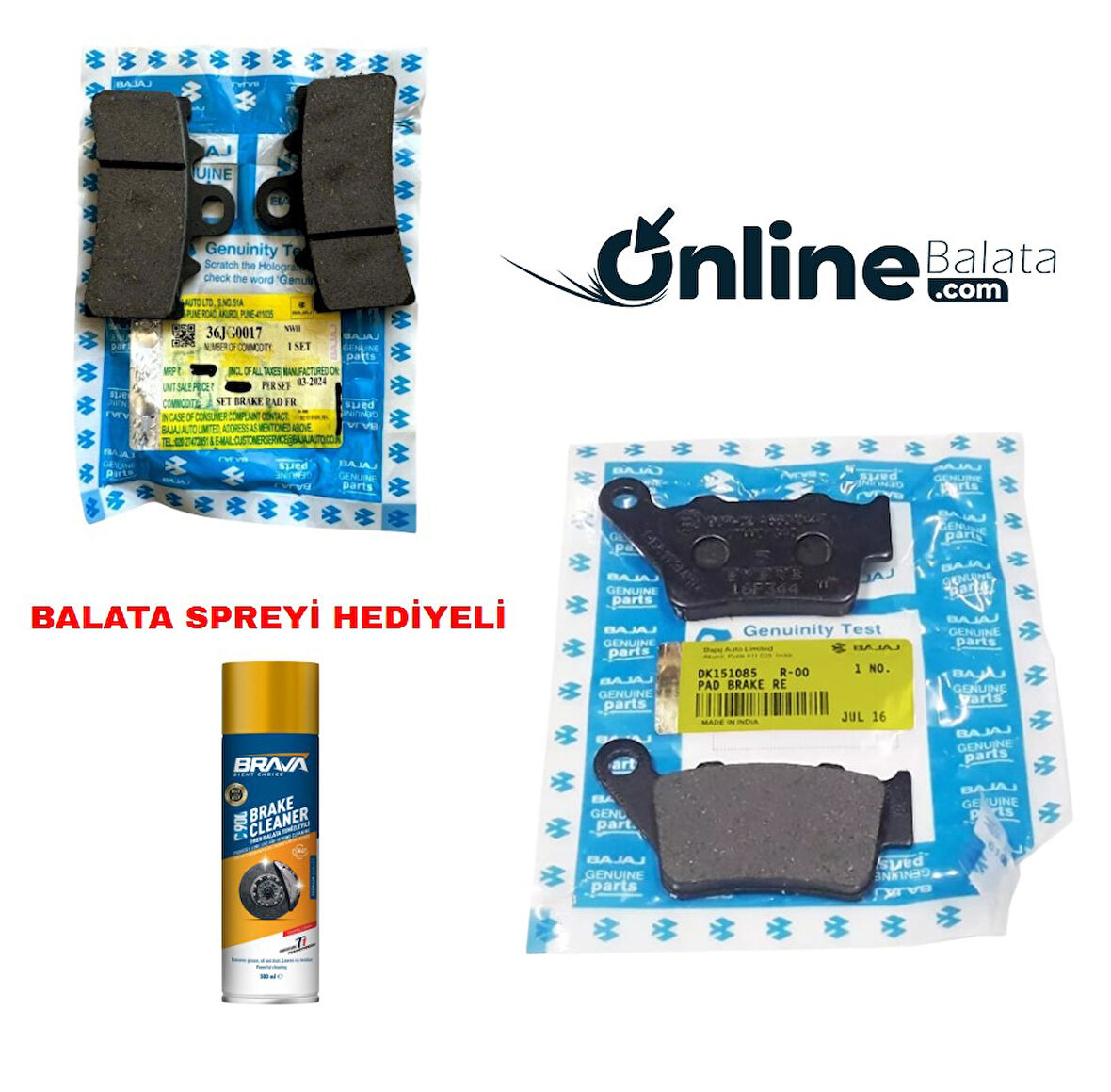 Bajaj Dominar 400 Ug Fren Balata Takımı Ön Ve Arka OB4287