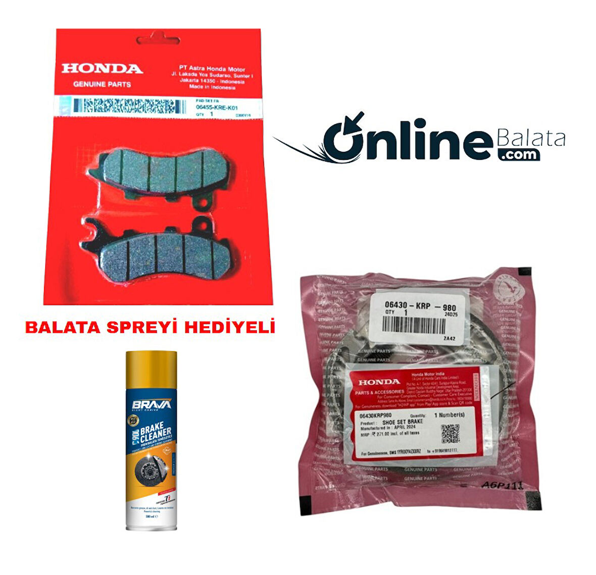Honda Pcx 125 18-20 Fren Balata Takımı Ön Ve Arka OB4299