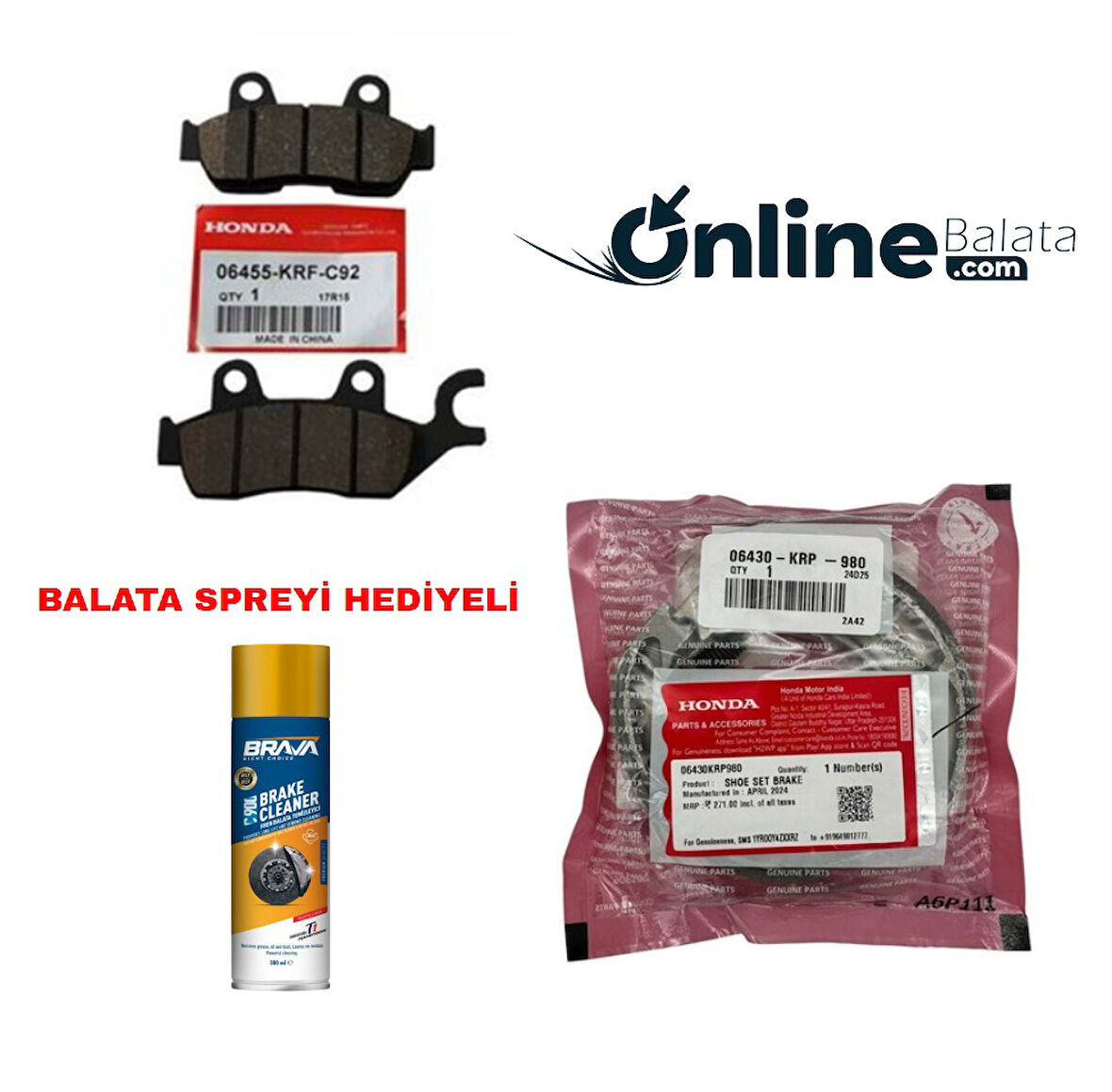 Honda Cbf 150 Fren Balata Takımı Ön Ve Arka OB4301