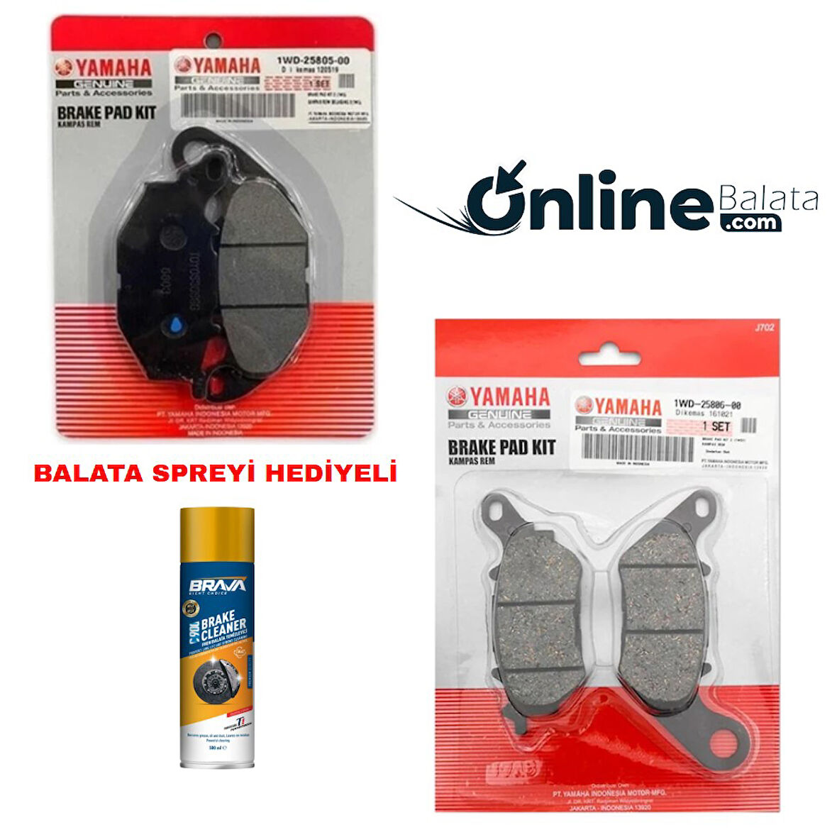 Yamaha R 25\ Mt 25 Fren Balata Takımı Ön Ve Arka Ob4305