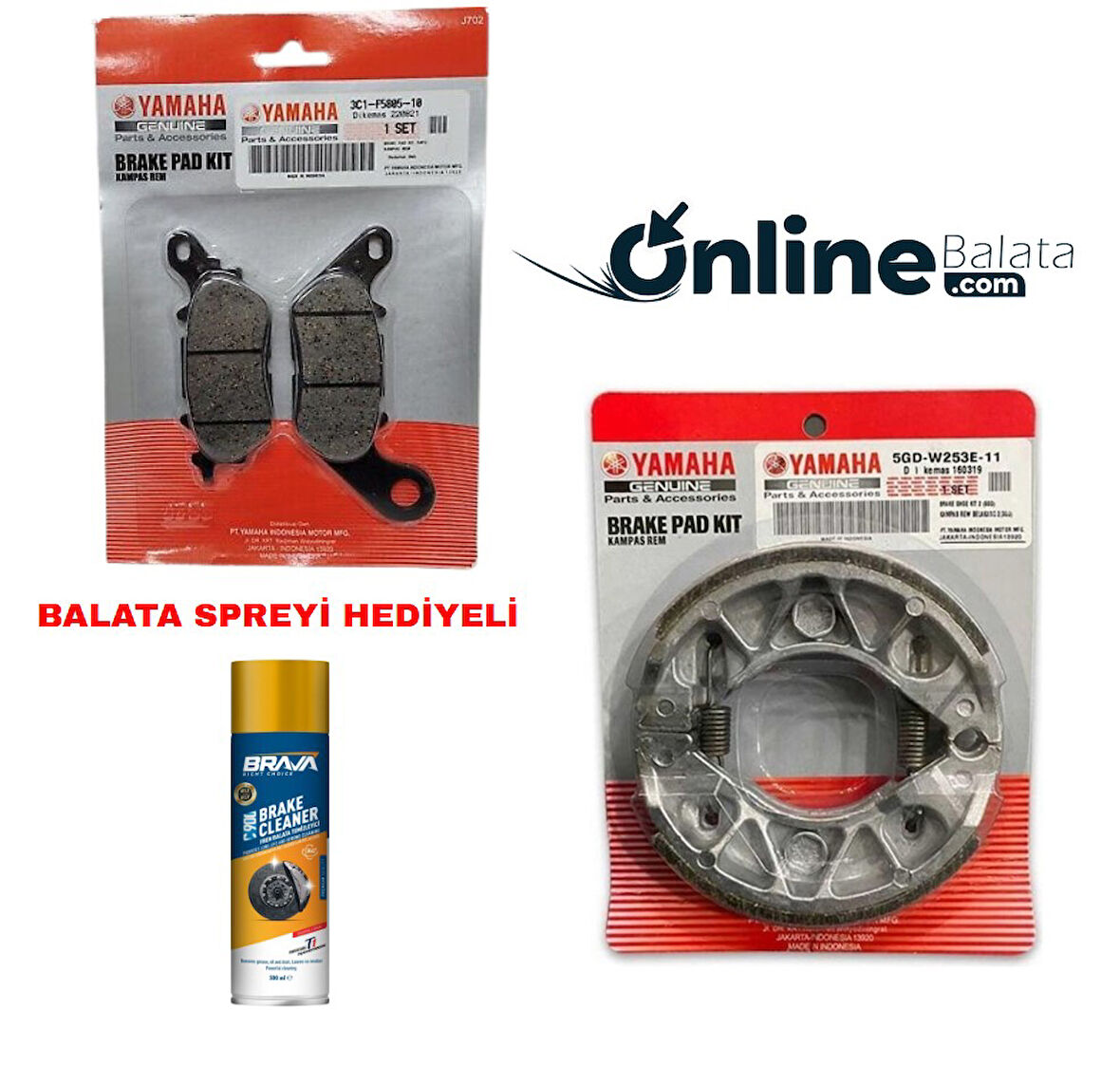 Yamaha Cygnus L Fren Balata Takımı Ön Ve Arka