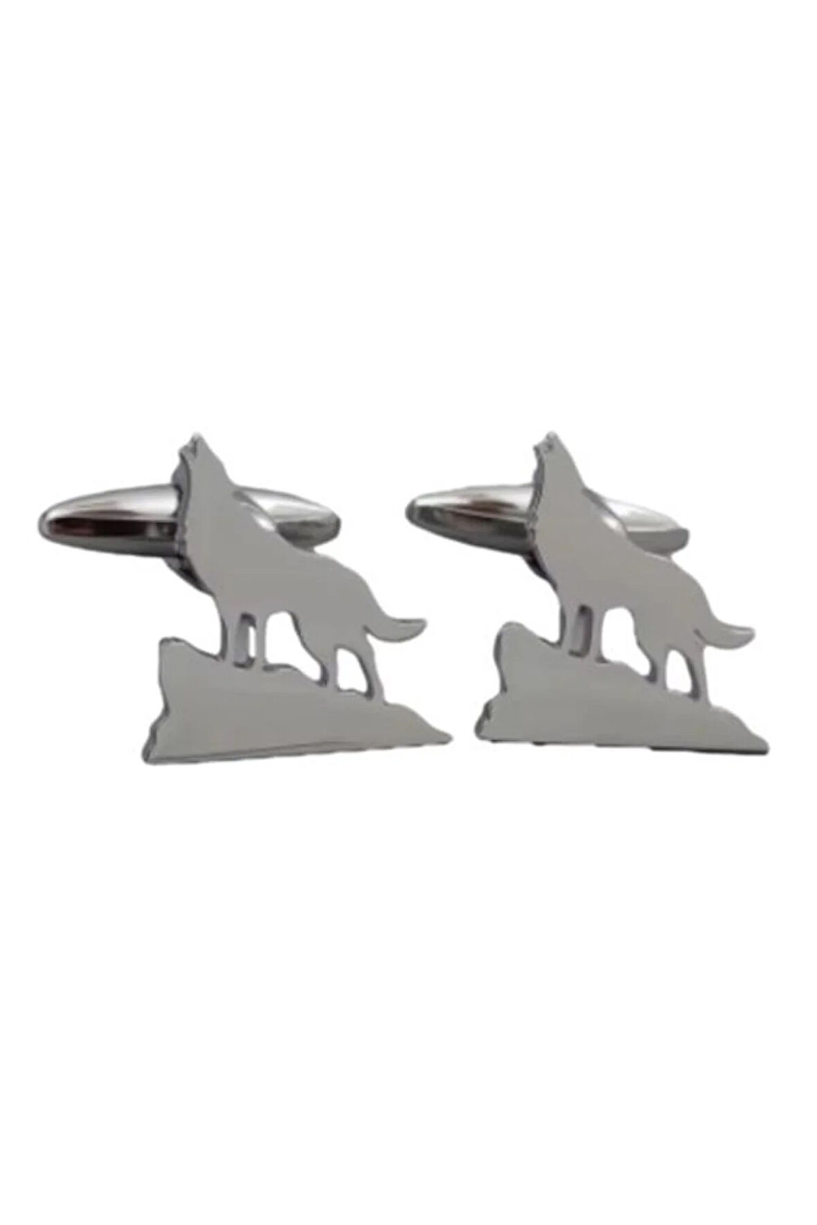 Gümüş Kurt Kol Düğmesi