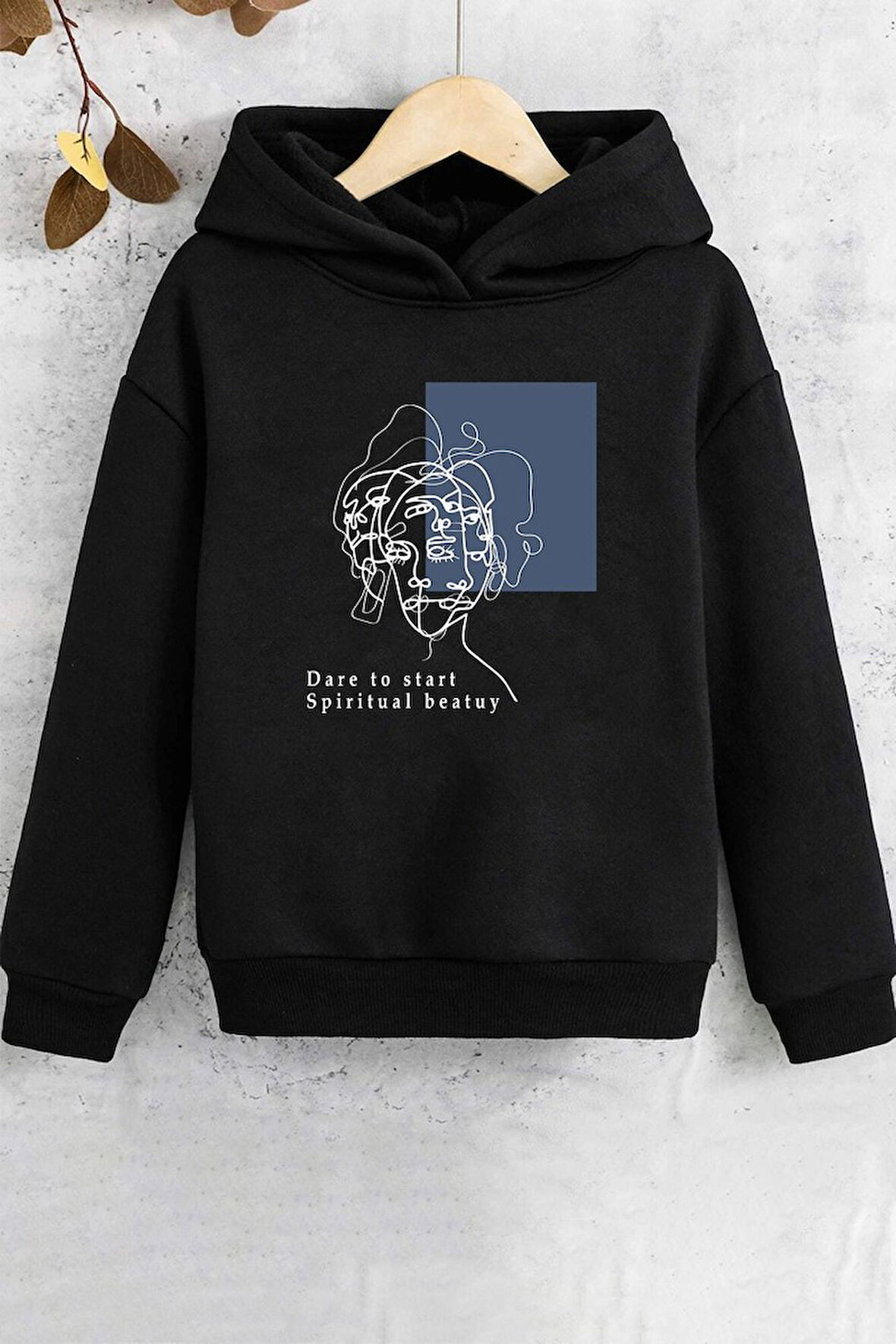 Uyguntarz Çocuk Minimal line drawing Baskılı Sweatshirt