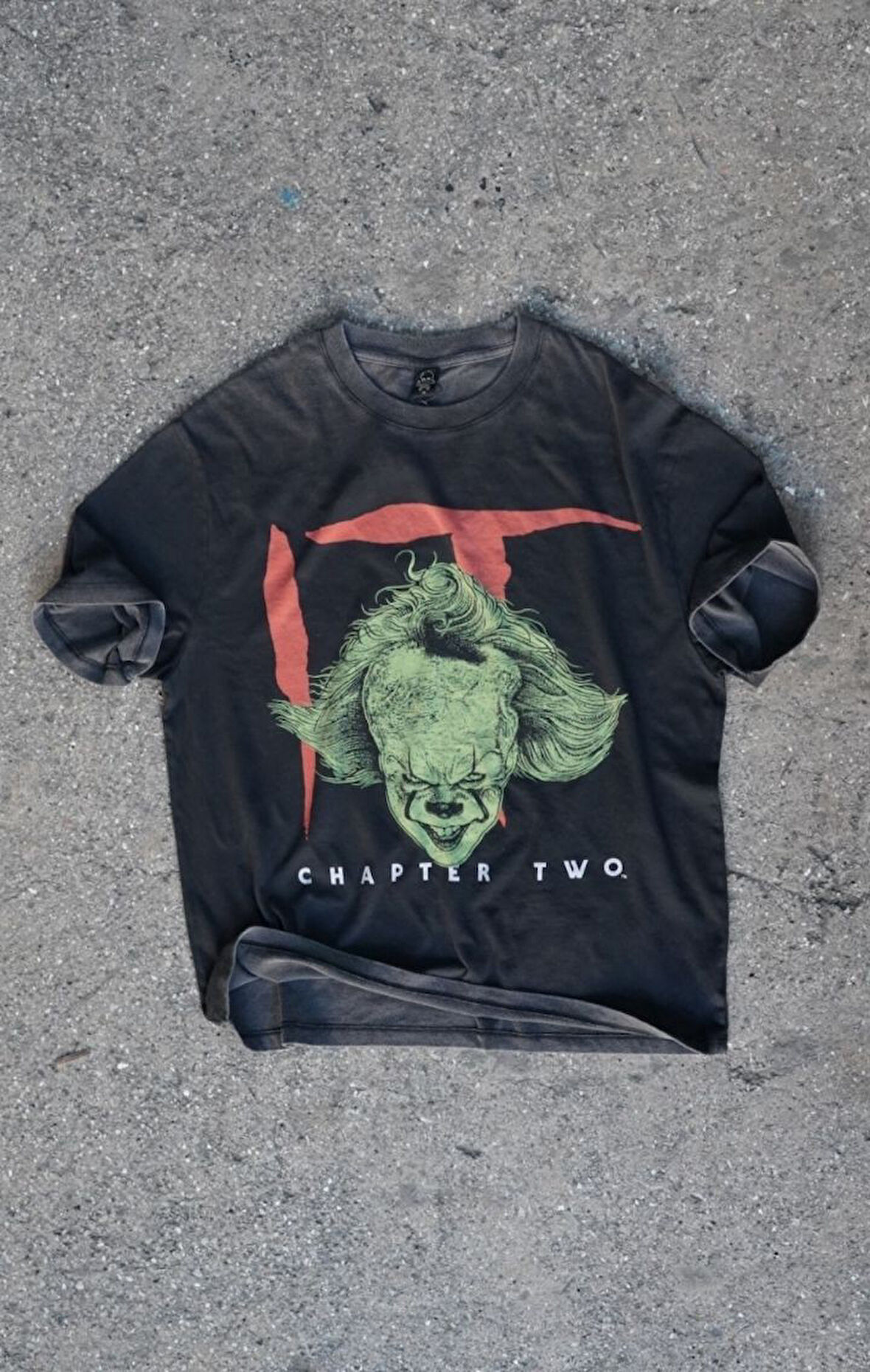 IT Chapter Two Baskılı Oversize Yıkamalı T-shirt