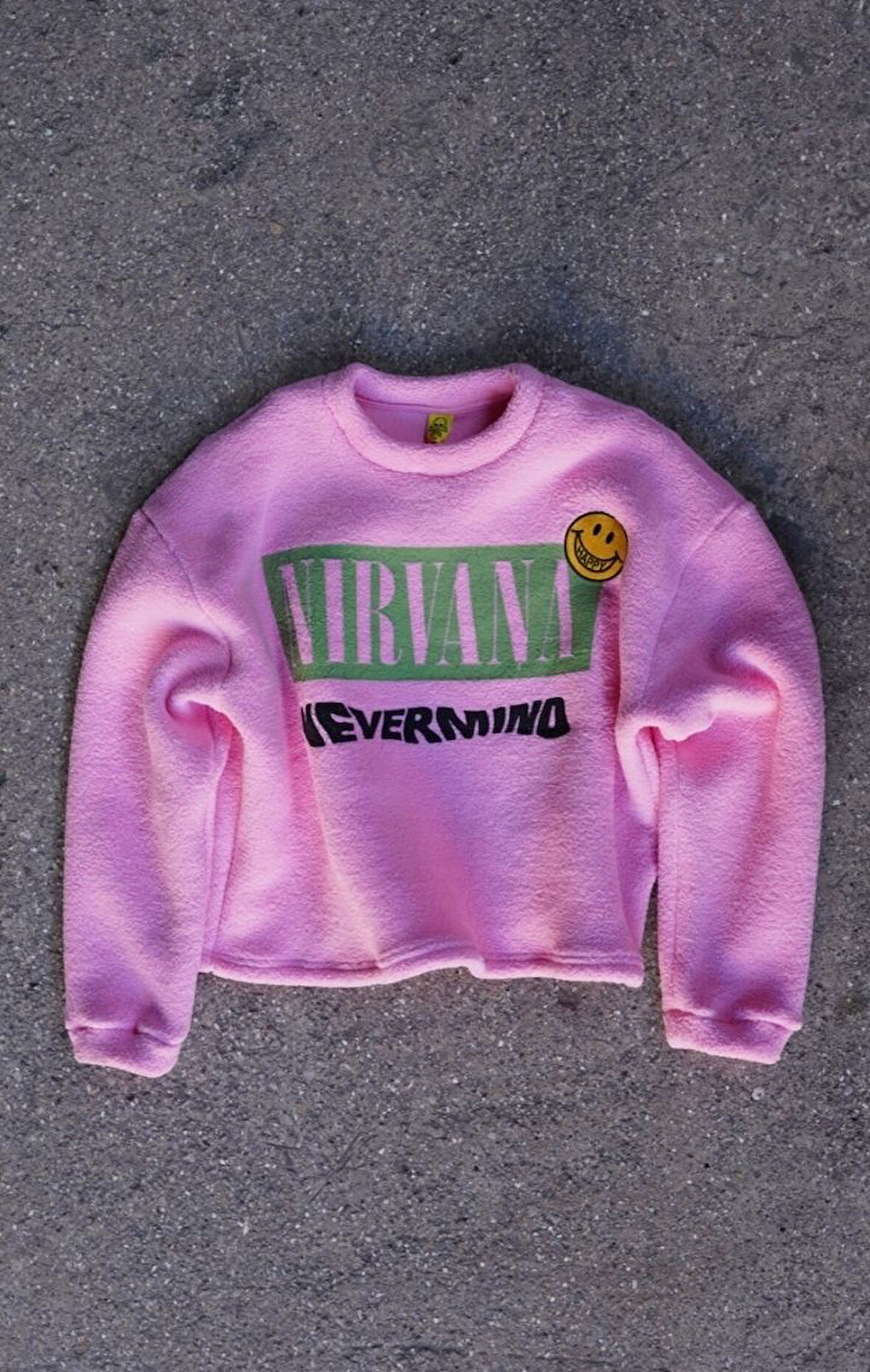 Nirvana Nevermind Pembe Polar Sweatshirt