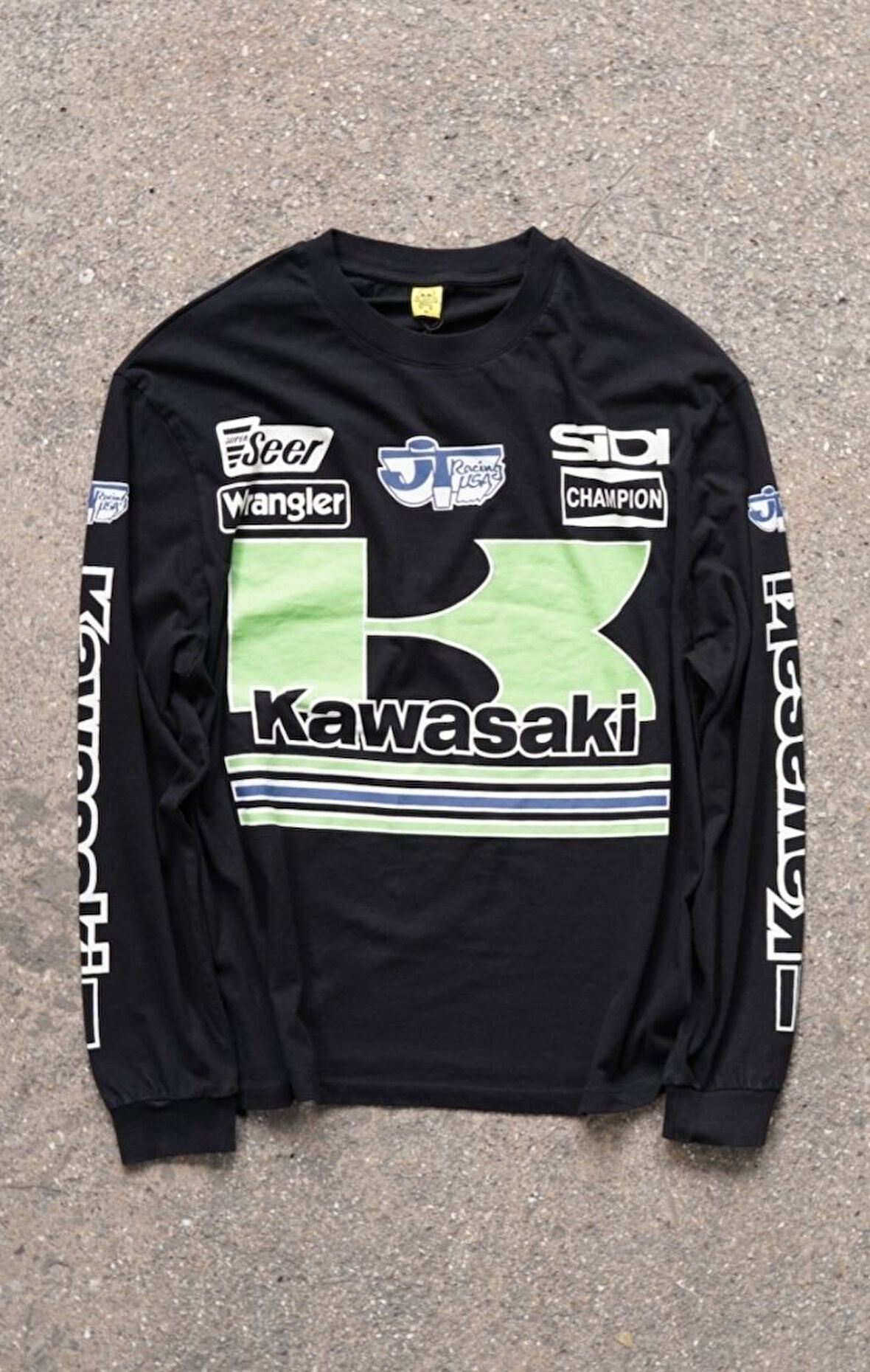 Race Day Kawasaki Uzun Kol T-shirt