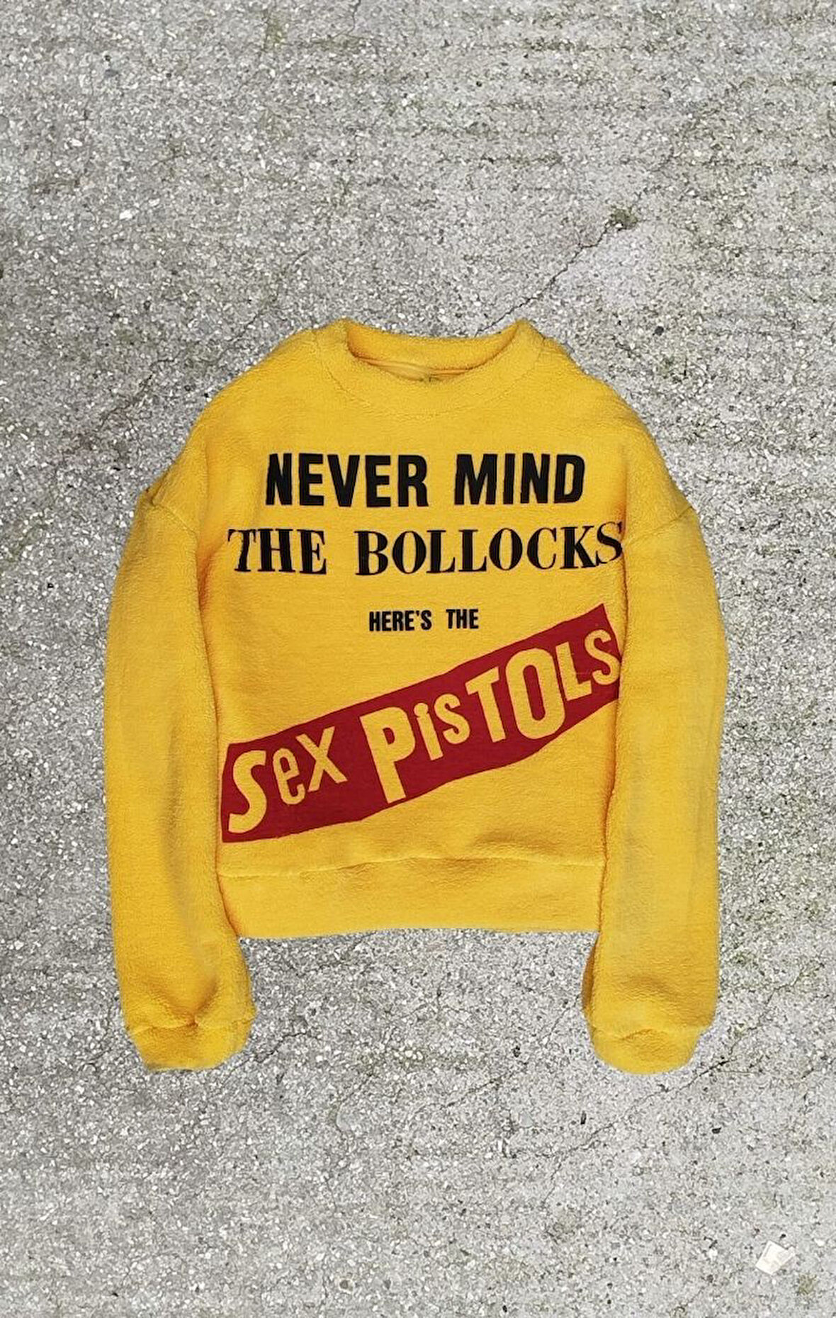 Sex Pistols Baskılı Sarı Polar Kazak