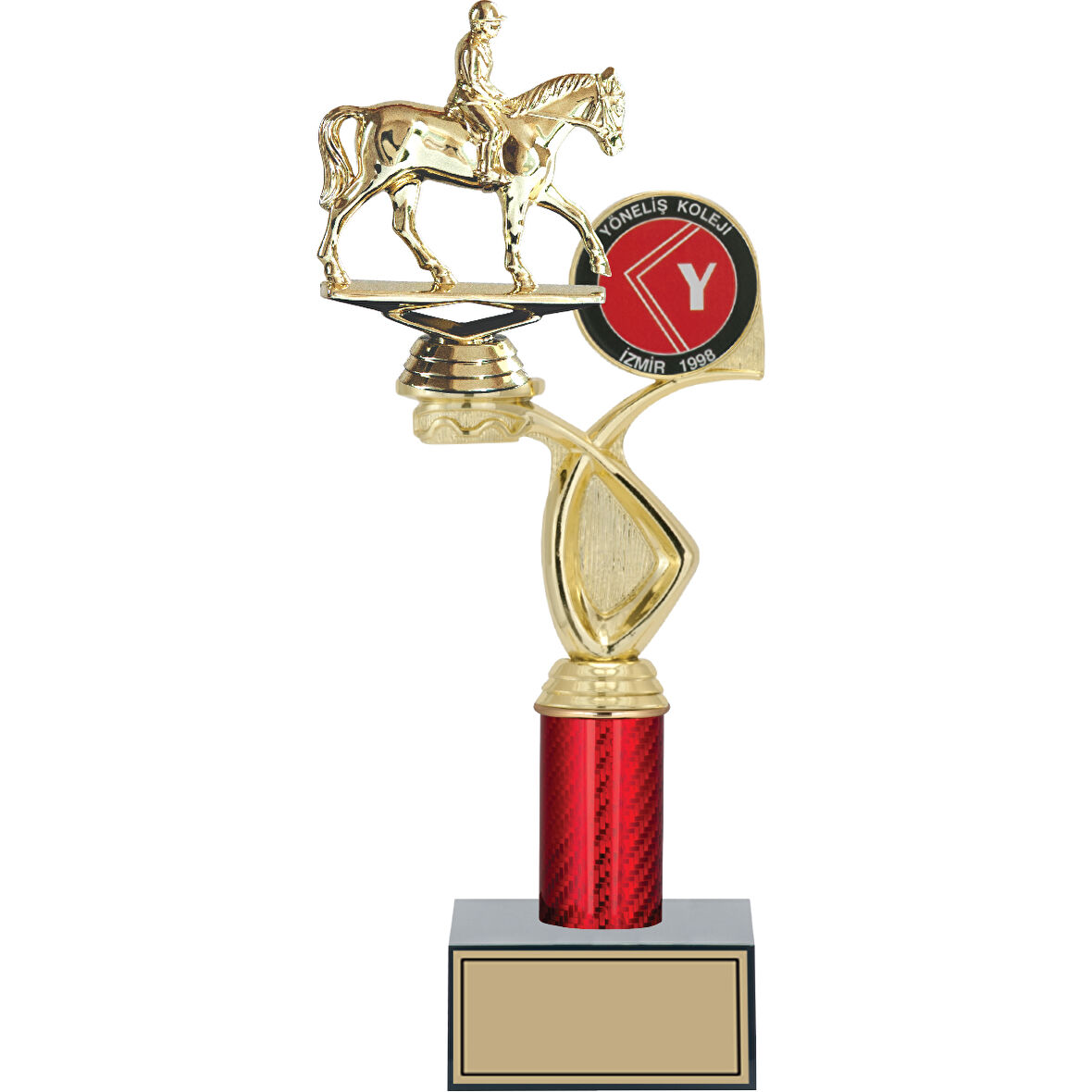 ODAK KUPA - Figürlü Kupalar - At / Binici Figürlü Kupalar FG-016 C - 34 cm