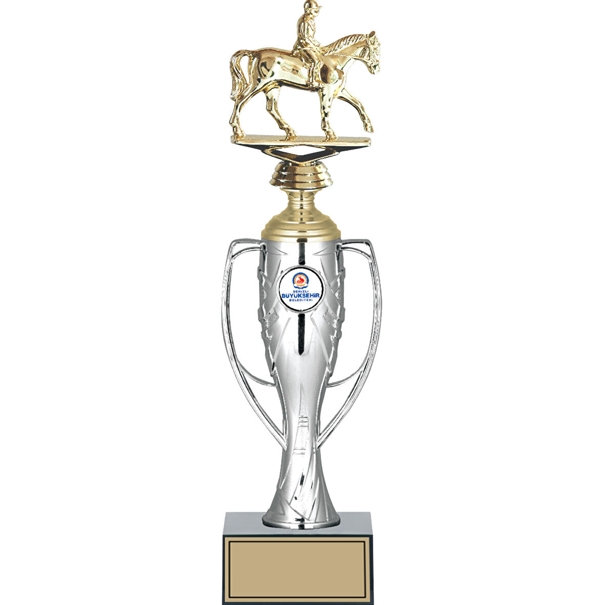 ODAK KUPA - Figürlü Kupalar - At / Binici Figürlü Kupalar FG-025 B - 36 cm