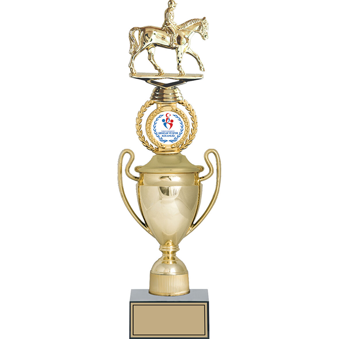 ODAK KUPA - Figürlü Kupalar - At / Binici Figürlü Kupalar FG-037 C - 42 cm