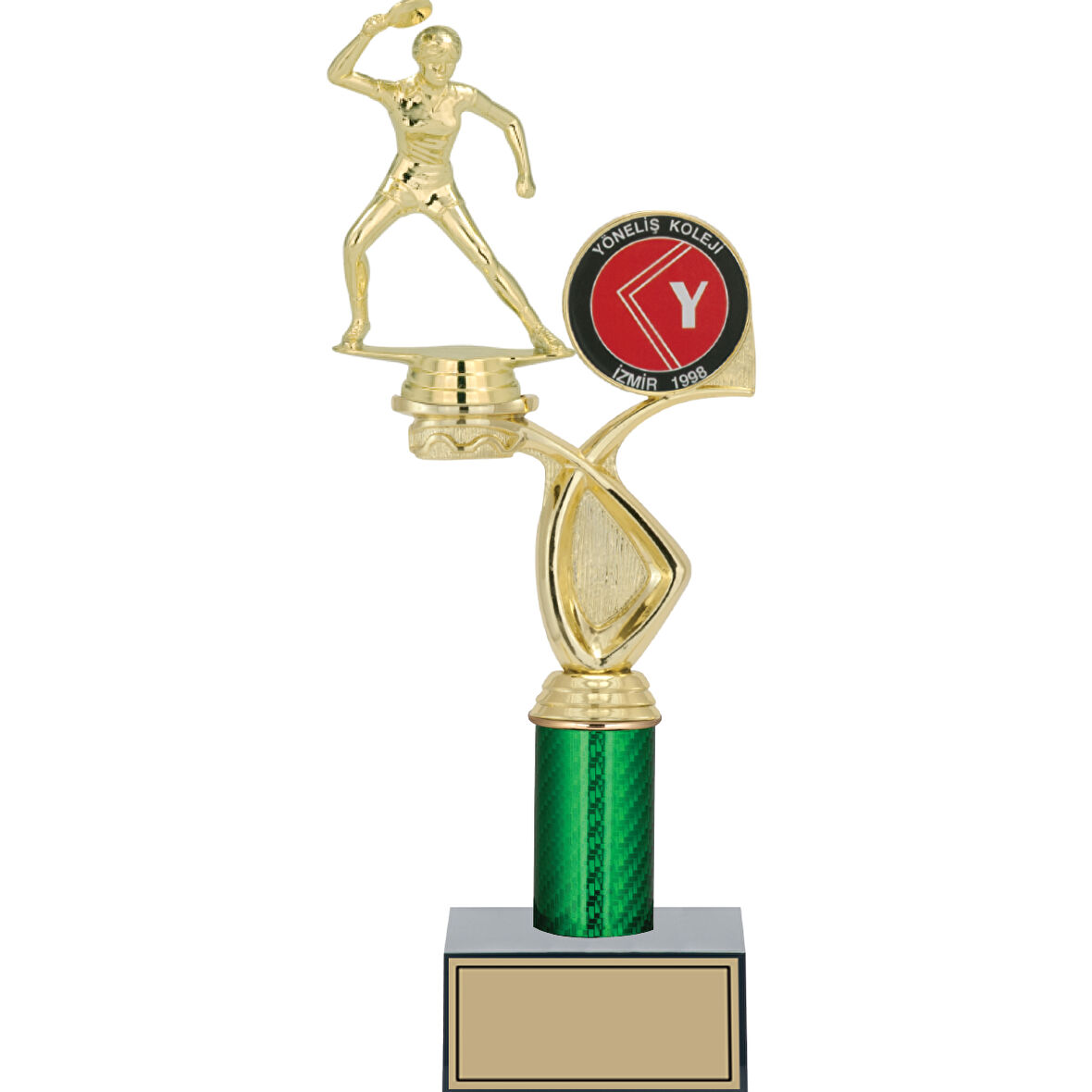 ODAK KUPA - Figürlü Kupalar - Masa Tenisi Kadın Figürlü Kupalar FG-018 C - 34 cm