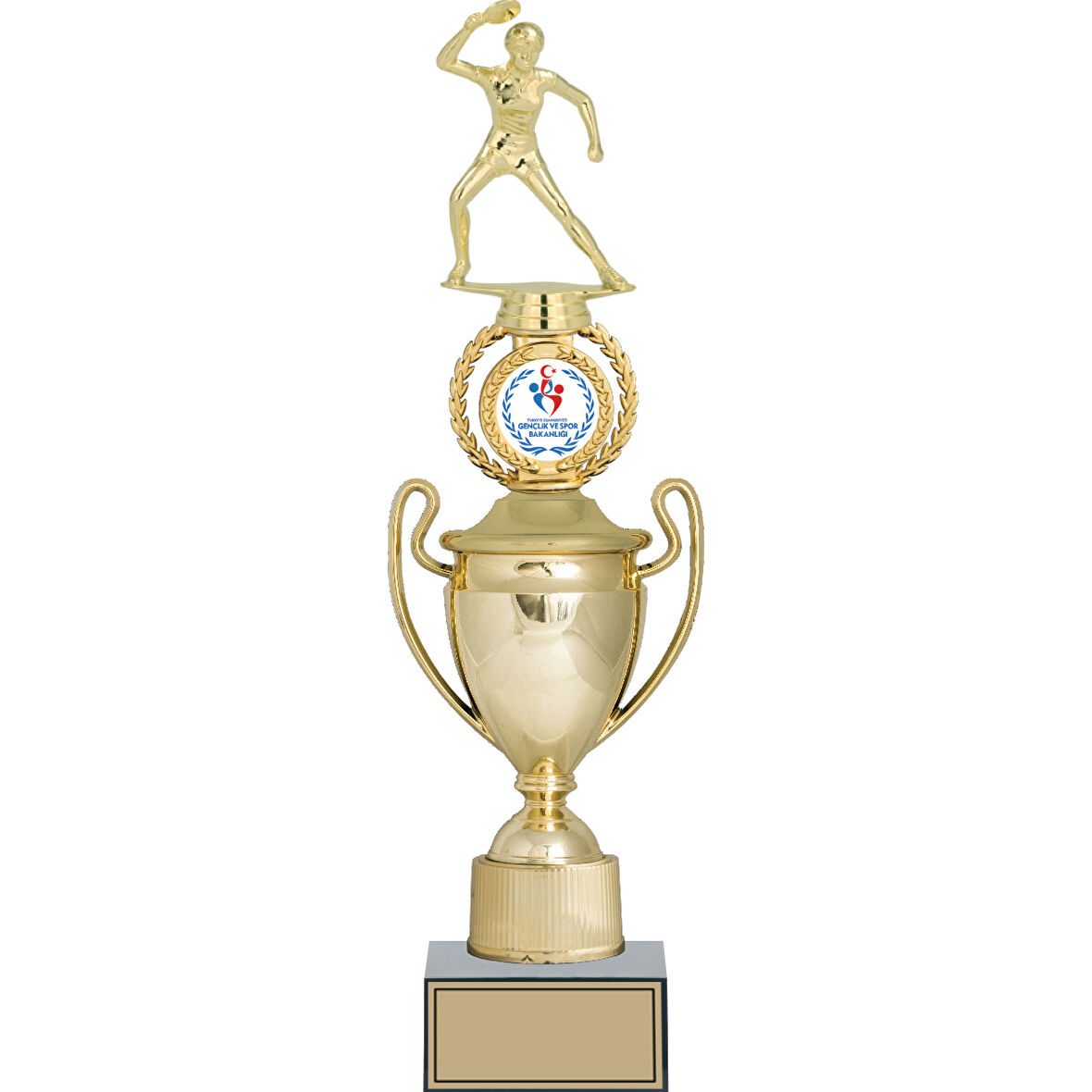 ODAK KUPA - Figürlü Kupalar - Masa Tenisi Kadın Figürlü Kupalar FG-037 B - 43 cm